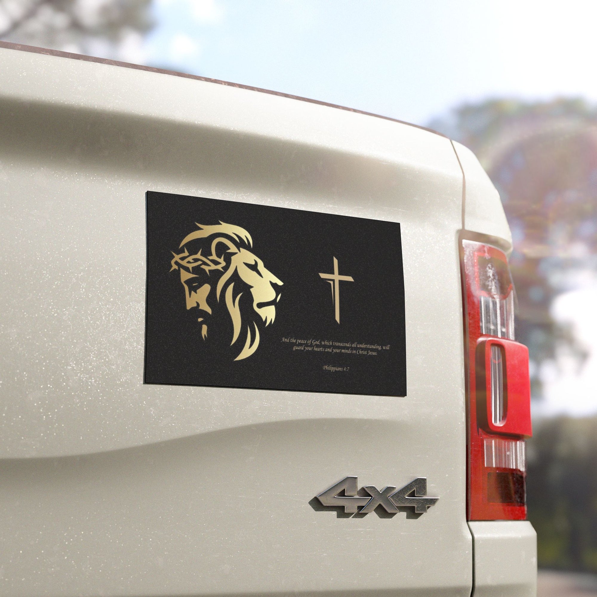 Lion of Judah and Crown of Thorns Jesus Car Magnets - Indescribable Peace CreationsLion of Judah and Crown of Thorns Jesus Car MagnetsHome Decor
