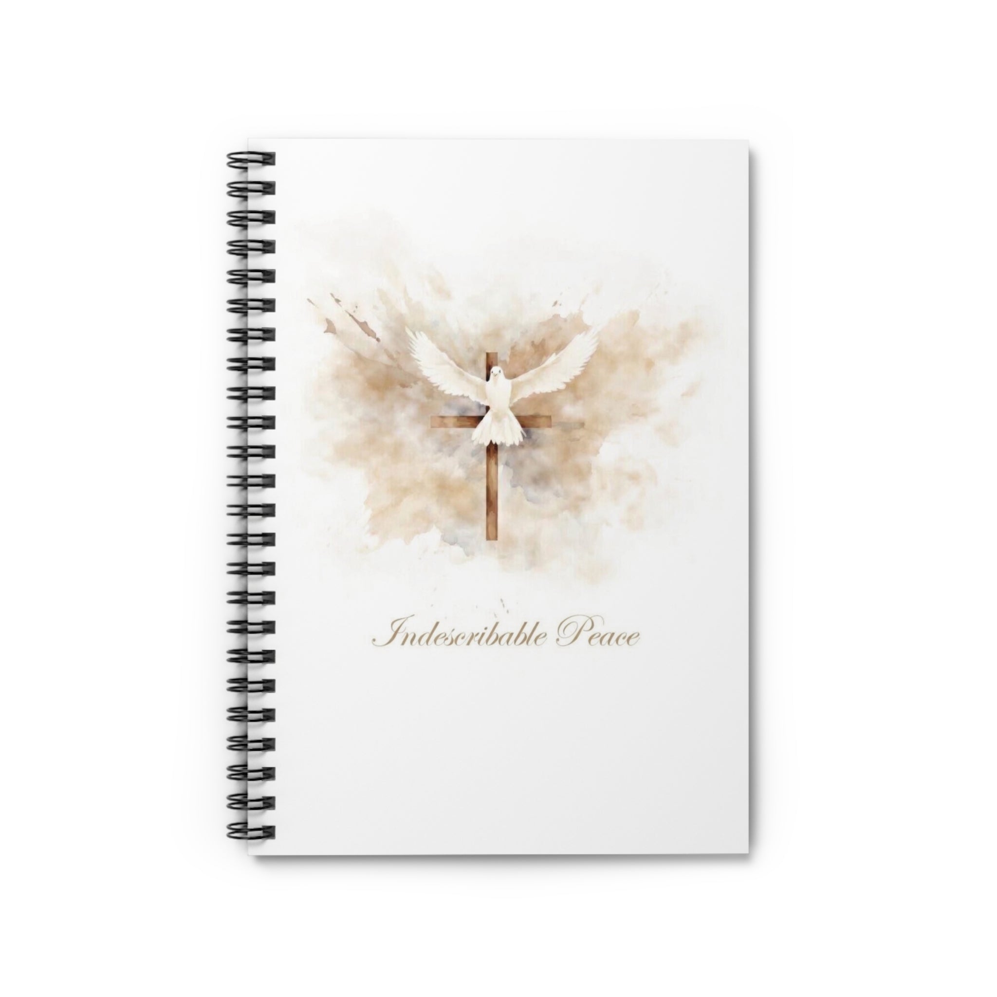 Dove & Cross Spiraled Notebook - Ruled Line