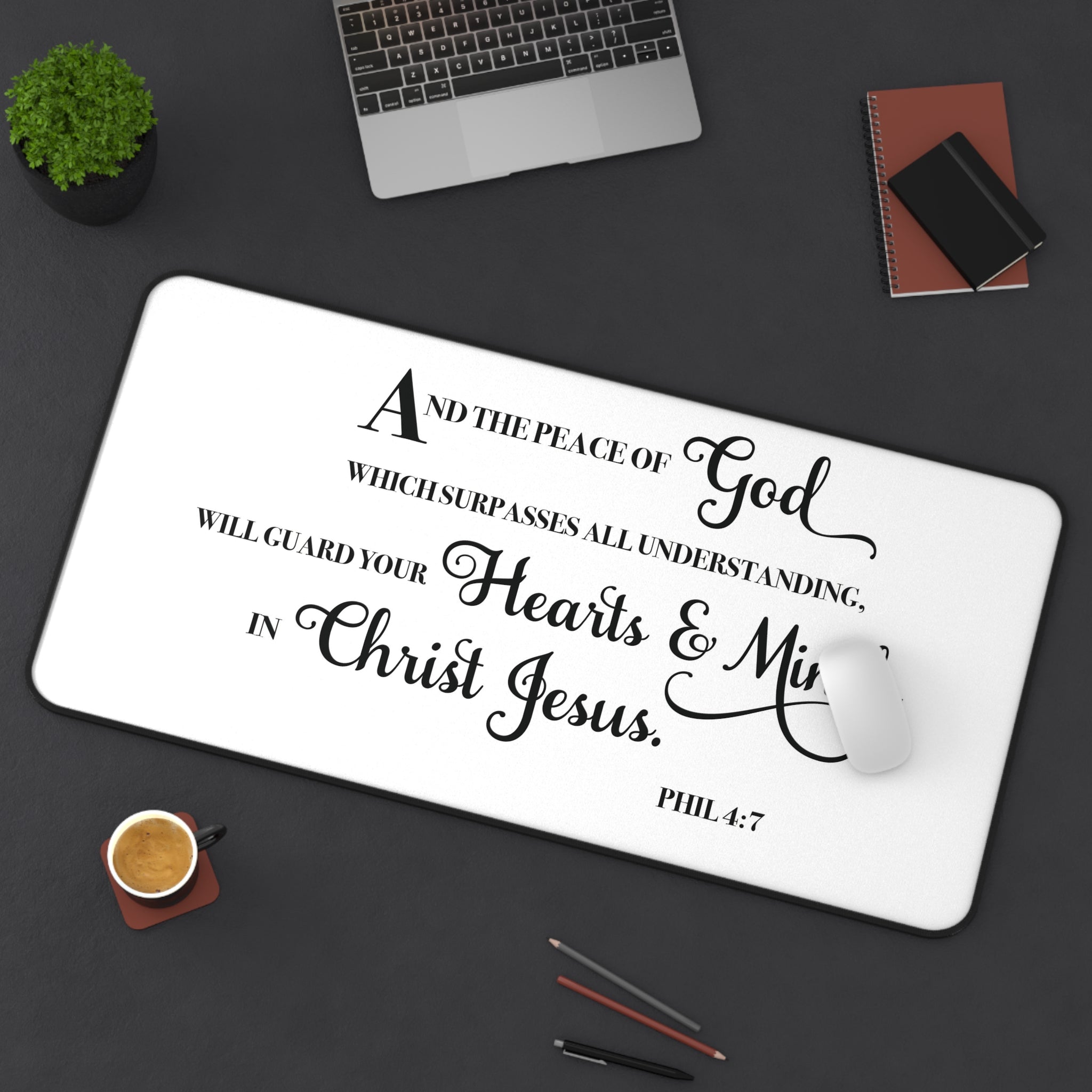 Philippians 4:7 Peace Desk Mat - Indescribable Peace CreationsPhilippians 4:7 Peace Desk MatHome Decor