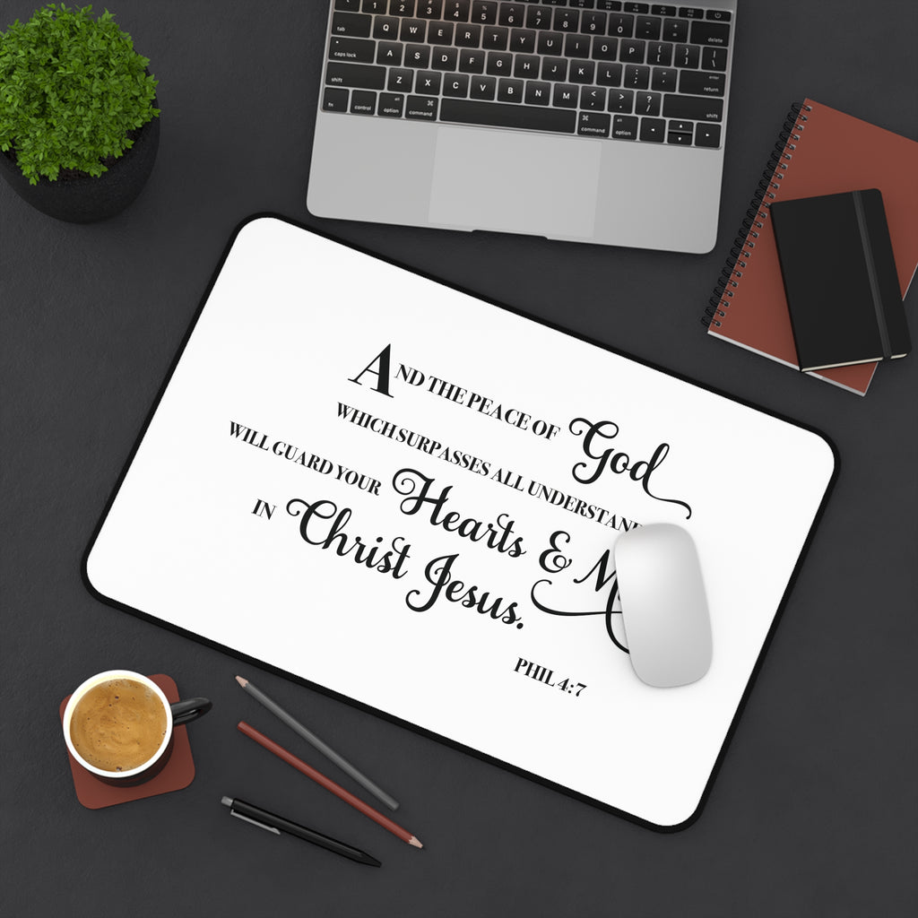 Philippians 4:7 Peace Desk Mat - Indescribable Peace CreationsPhilippians 4:7 Peace Desk MatHome Decor