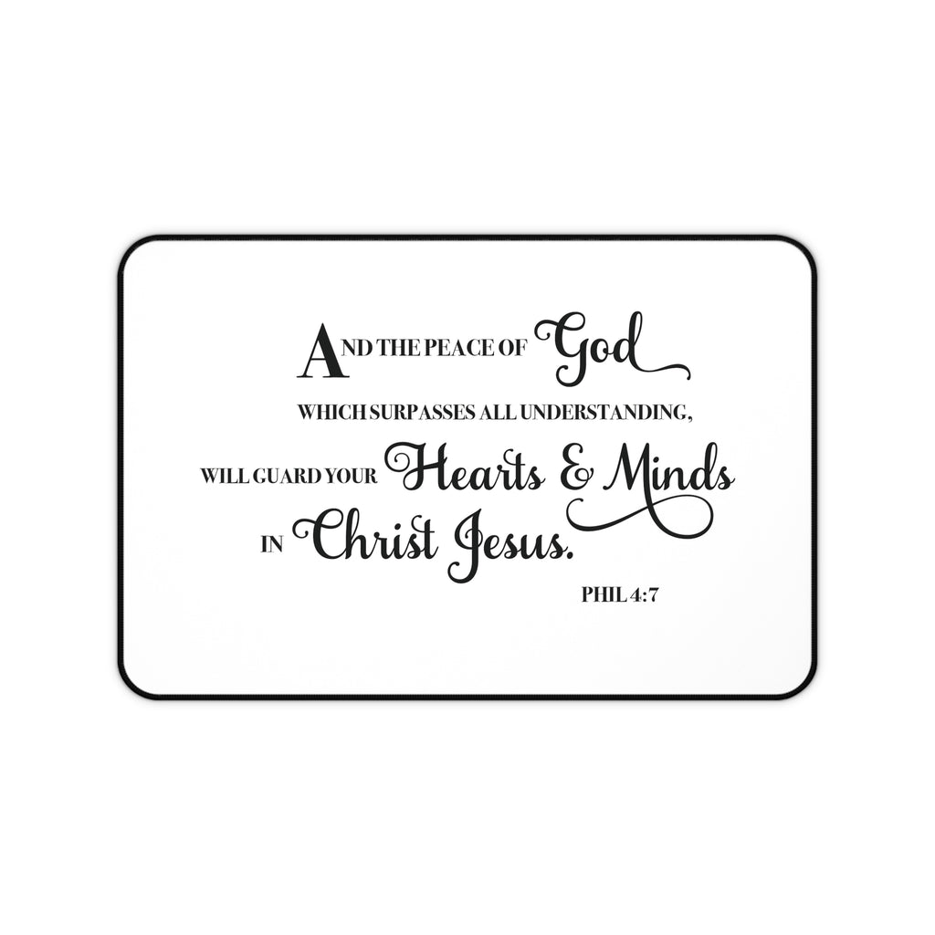 Philippians 4:7 Peace Desk Mat - Indescribable Peace CreationsPhilippians 4:7 Peace Desk MatHome Decor