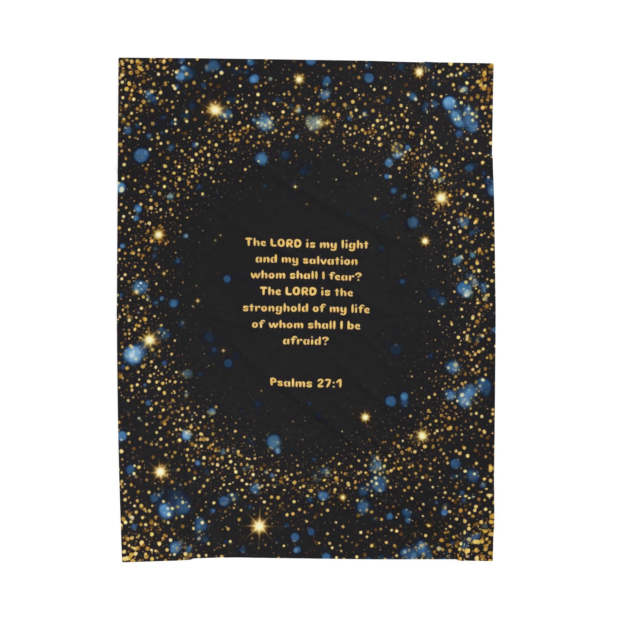 Psalms 27:1 Plush Blanket