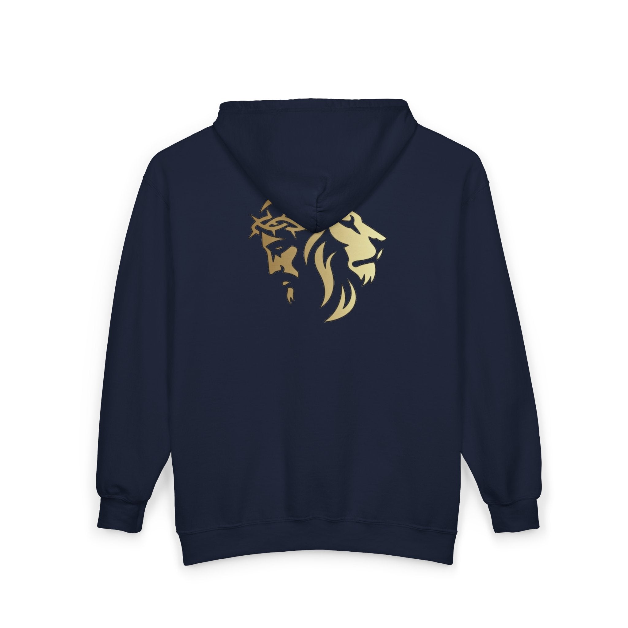 Silhouetted Lion of Judah & Crown of Thorns Jesus Hoodie - Indescribable Peace CreationsSilhouetted Lion of Judah & Crown of Thorns Jesus HoodieHoodie