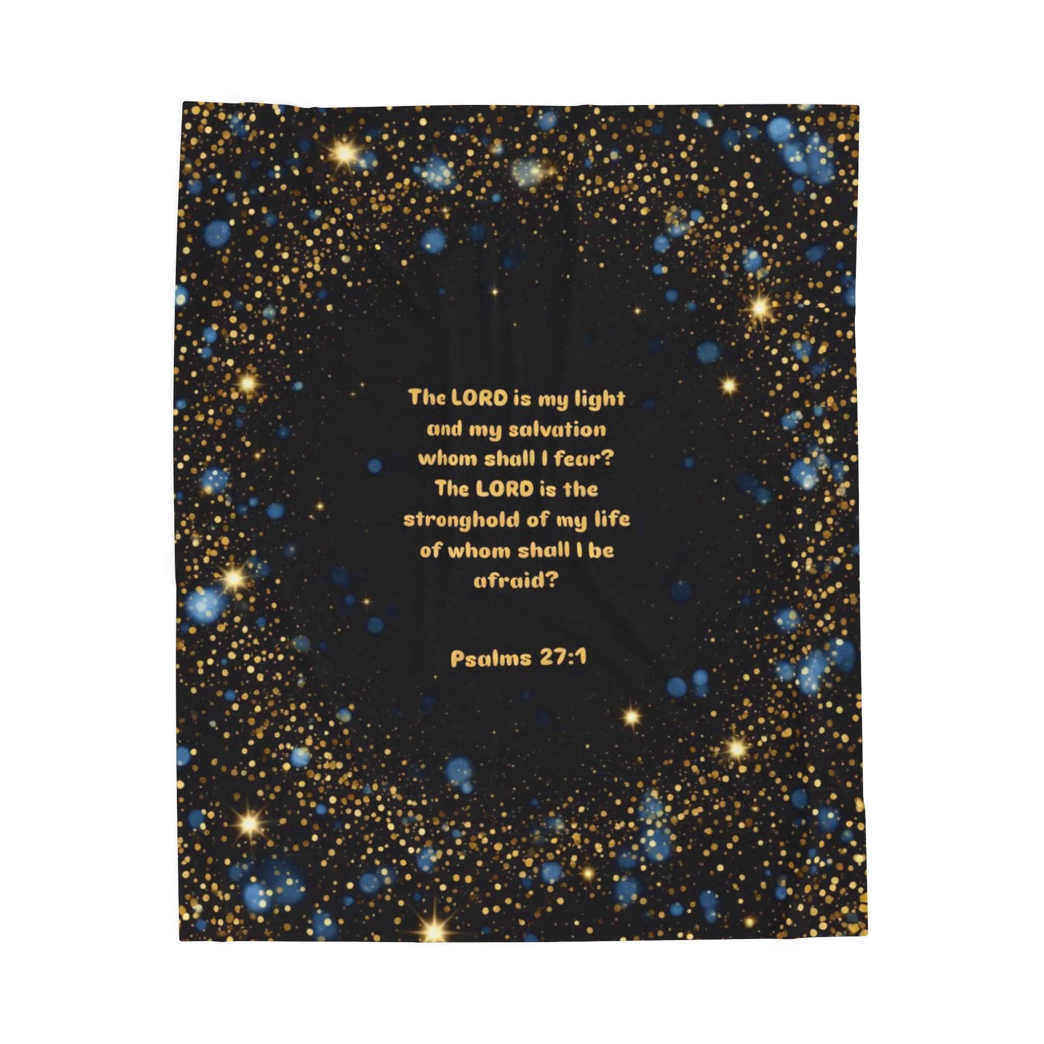 Psalms 27:1 Plush Blanket