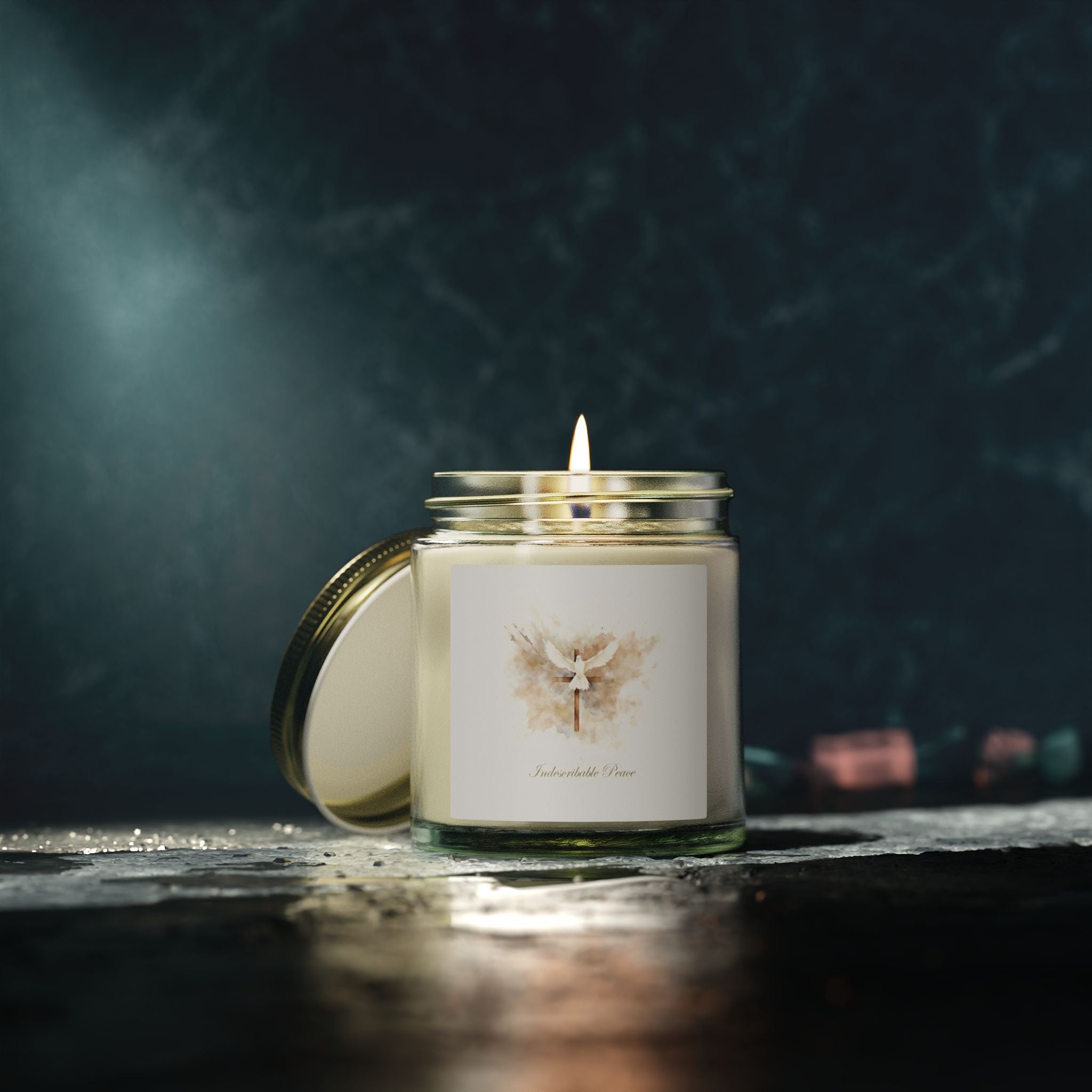 Indescribable Peace Scented Candles, Coconut Apricot Wax (4oz, 9oz) - Indescribable Peace CreationsIndescribable Peace Scented Candles, Coconut Apricot Wax (4oz, 9oz)Home Decor
