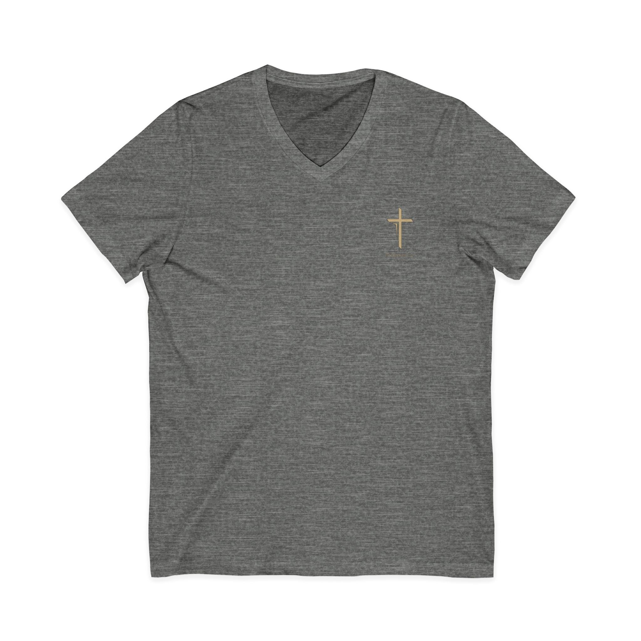 Silhouetted Lion of Judah & Crown of Thorns Jesus V-Neck T-Shirt