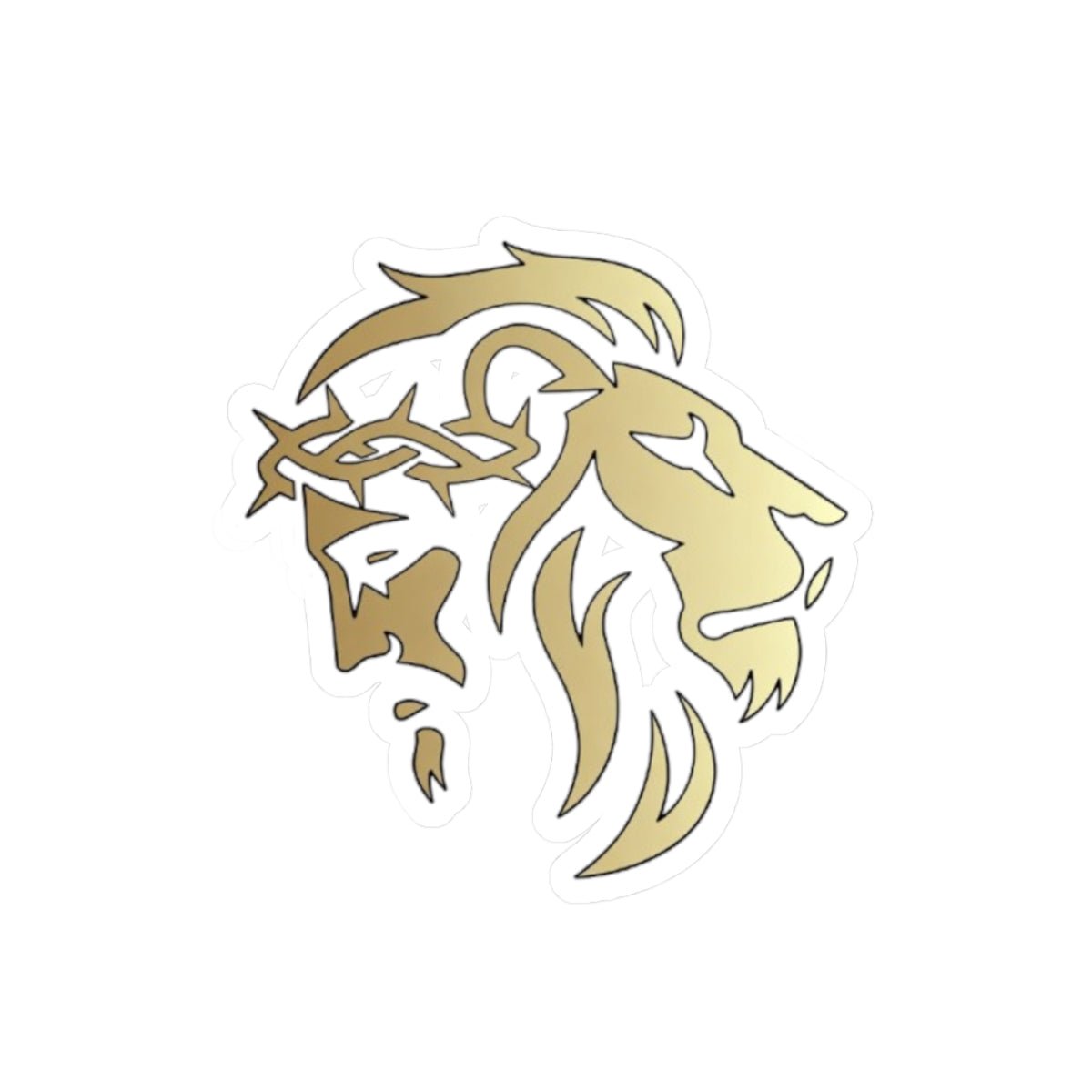 Lion of Judah and Crown of Thorns Jesus Sticker - Indescribable Peace CreationsLion of Judah and Crown of Thorns Jesus StickerPaper products