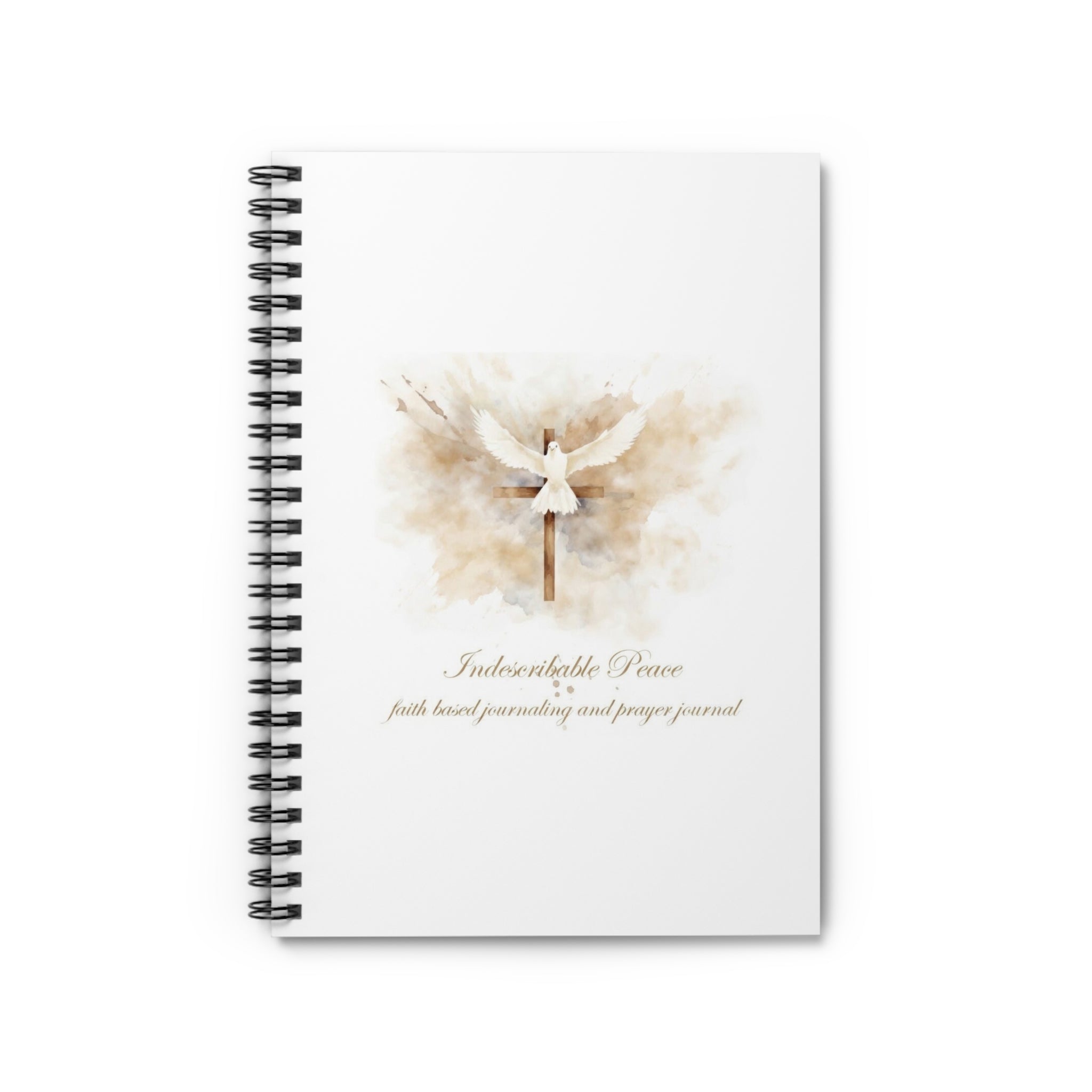Dove & Cross Spiraled Notebook - Ruled Line - Indescribable Peace CreationsDove & Cross Spiraled Notebook - Ruled LinePaper products