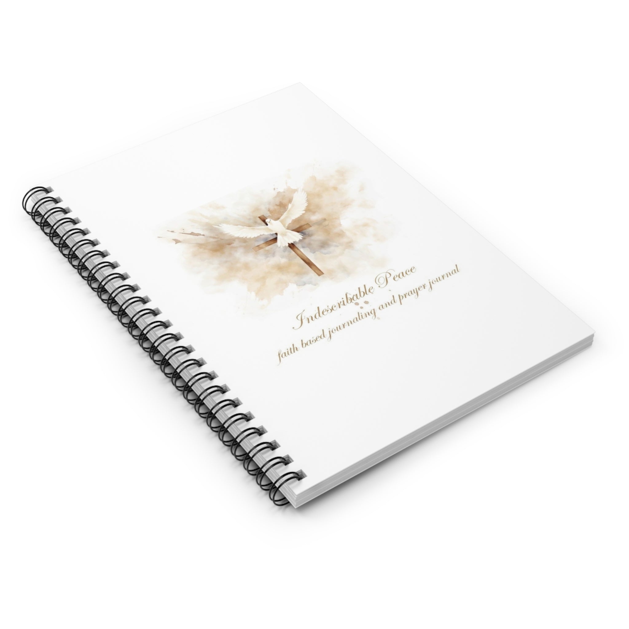 Dove & Cross Spiraled Notebook - Ruled Line - Indescribable Peace CreationsDove & Cross Spiraled Notebook - Ruled LinePaper products