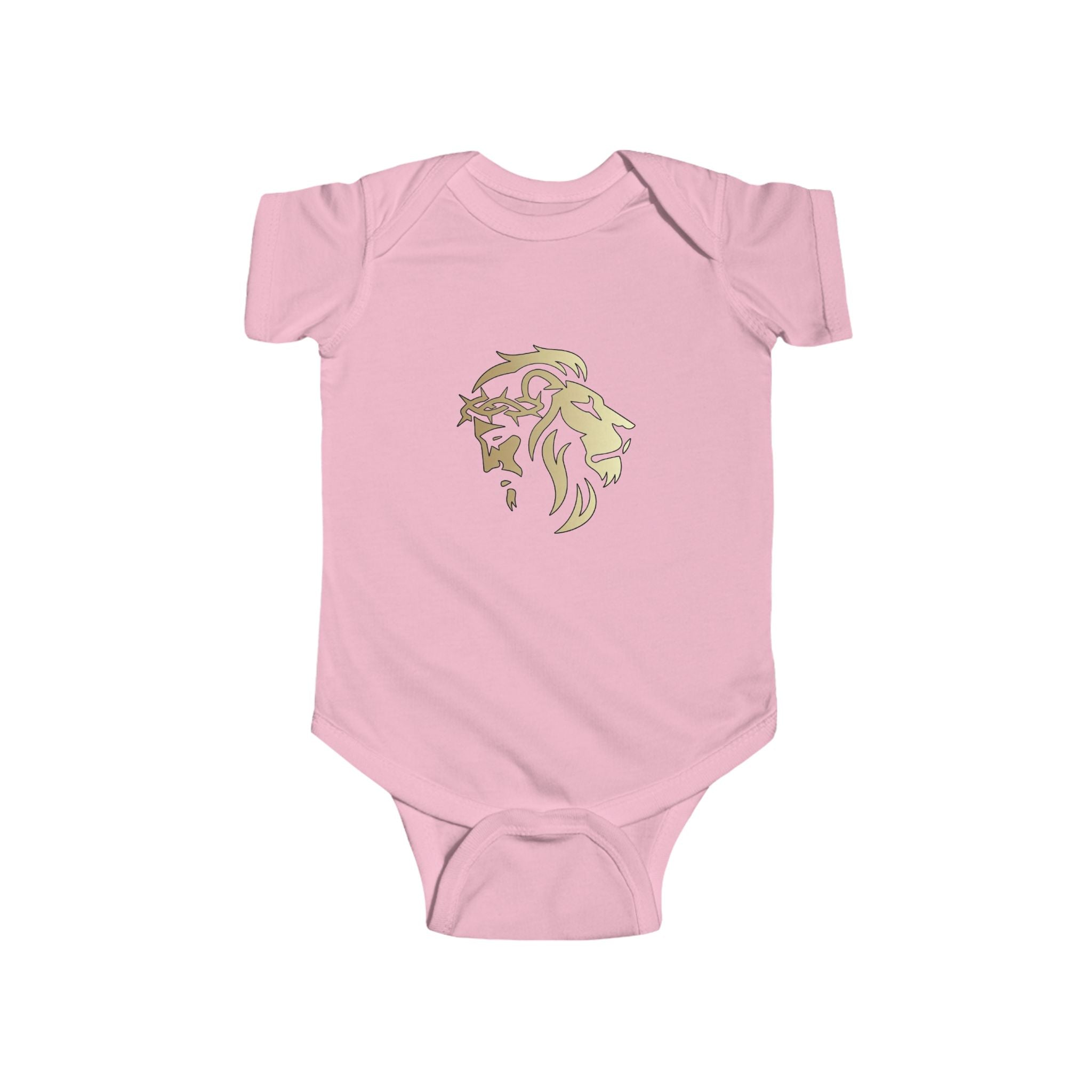 Lion of Judah and Crown of Thorns Jesus Infant Jersey Bodysuit - Indescribable Peace CreationsLion of Judah and Crown of Thorns Jesus Infant Jersey BodysuitKids clothes