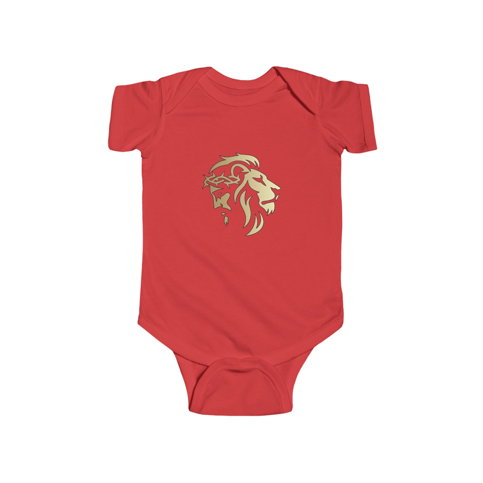 Lion of Judah and Crown of Thorns Jesus Infant Jersey Bodysuit - Indescribable Peace CreationsLion of Judah and Crown of Thorns Jesus Infant Jersey BodysuitKids clothes