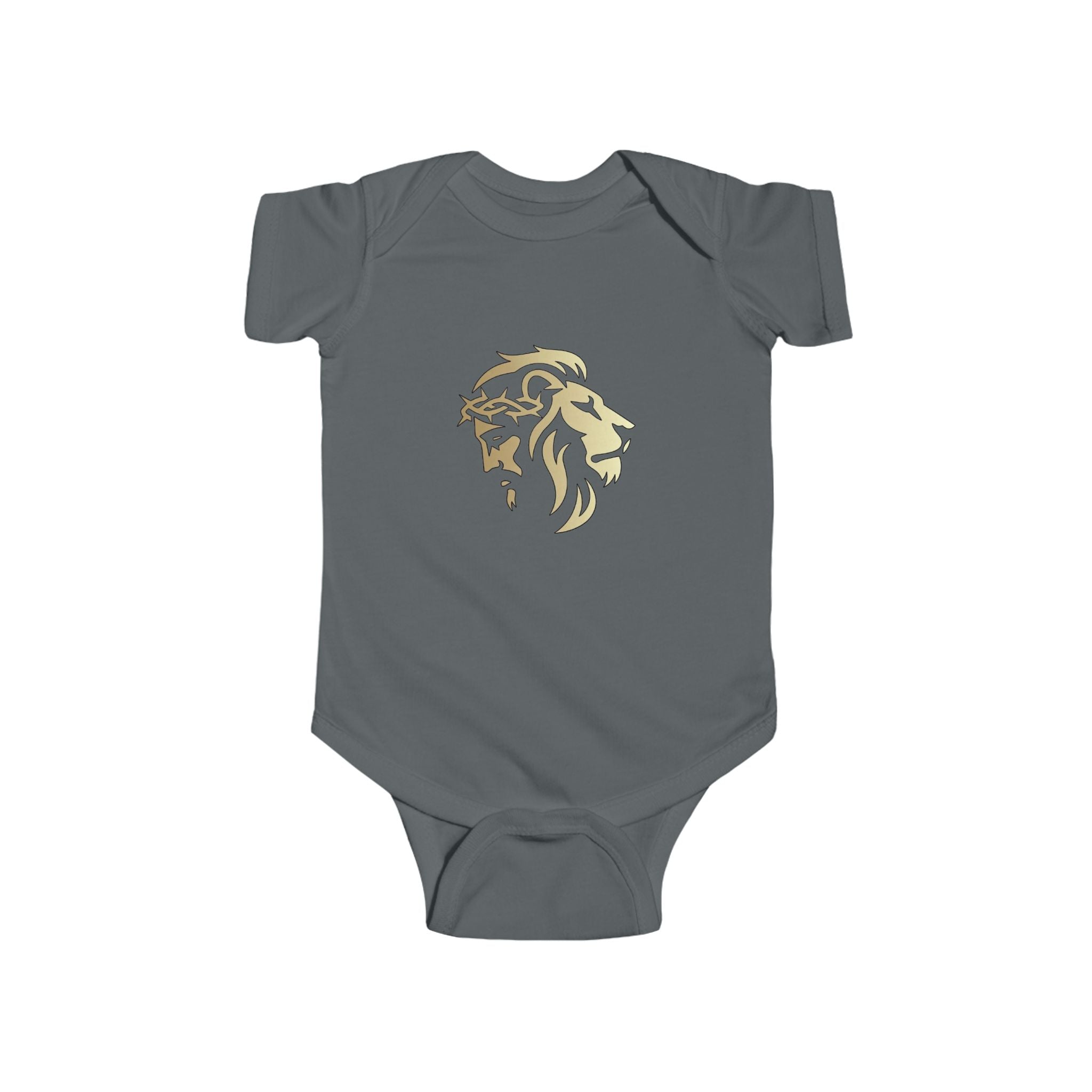 Lion of Judah and Crown of Thorns Jesus Infant Jersey Bodysuit - Indescribable Peace CreationsLion of Judah and Crown of Thorns Jesus Infant Jersey BodysuitKids clothes