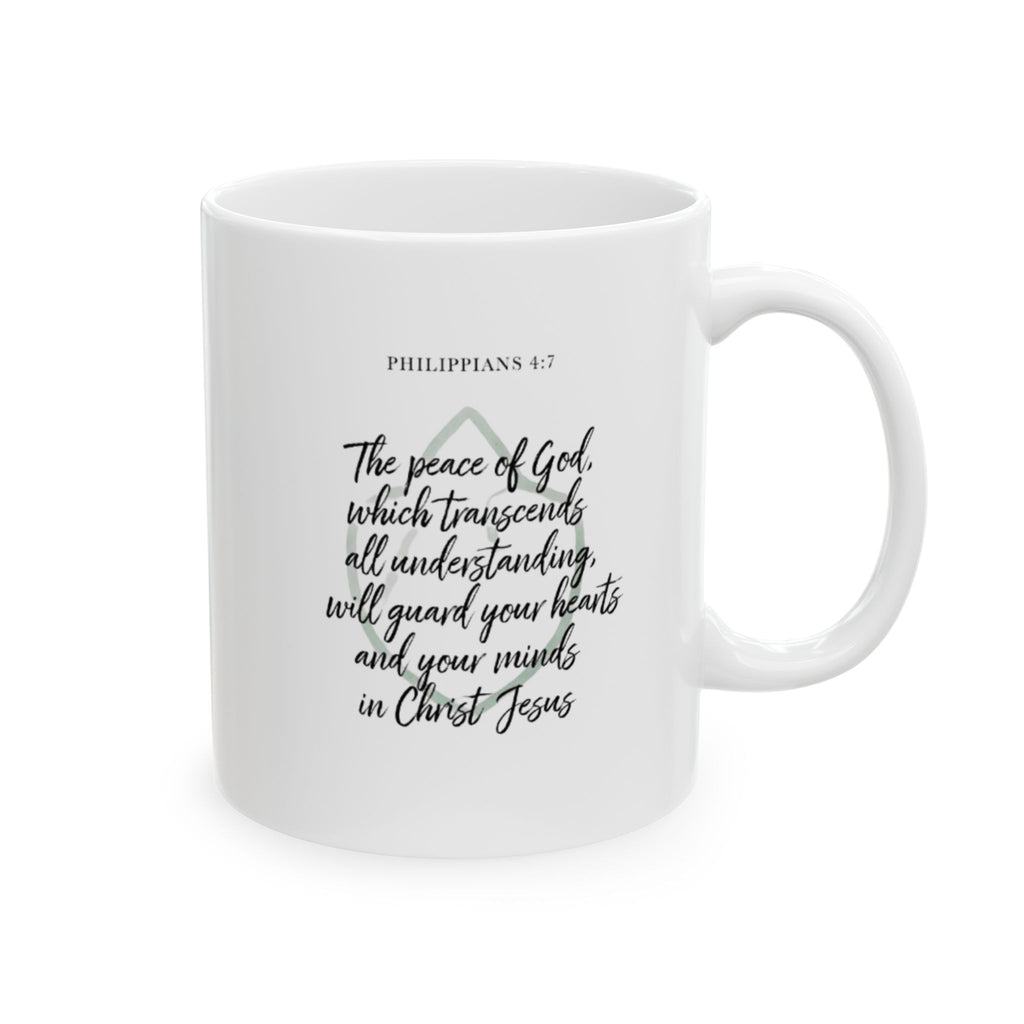 Philippians 4:7 Peace Scripture Ceramic Mug (11oz, 15oz) - Indescribable Peace CreationsPhilippians 4:7 Peace Scripture Ceramic Mug (11oz, 15oz)Mug