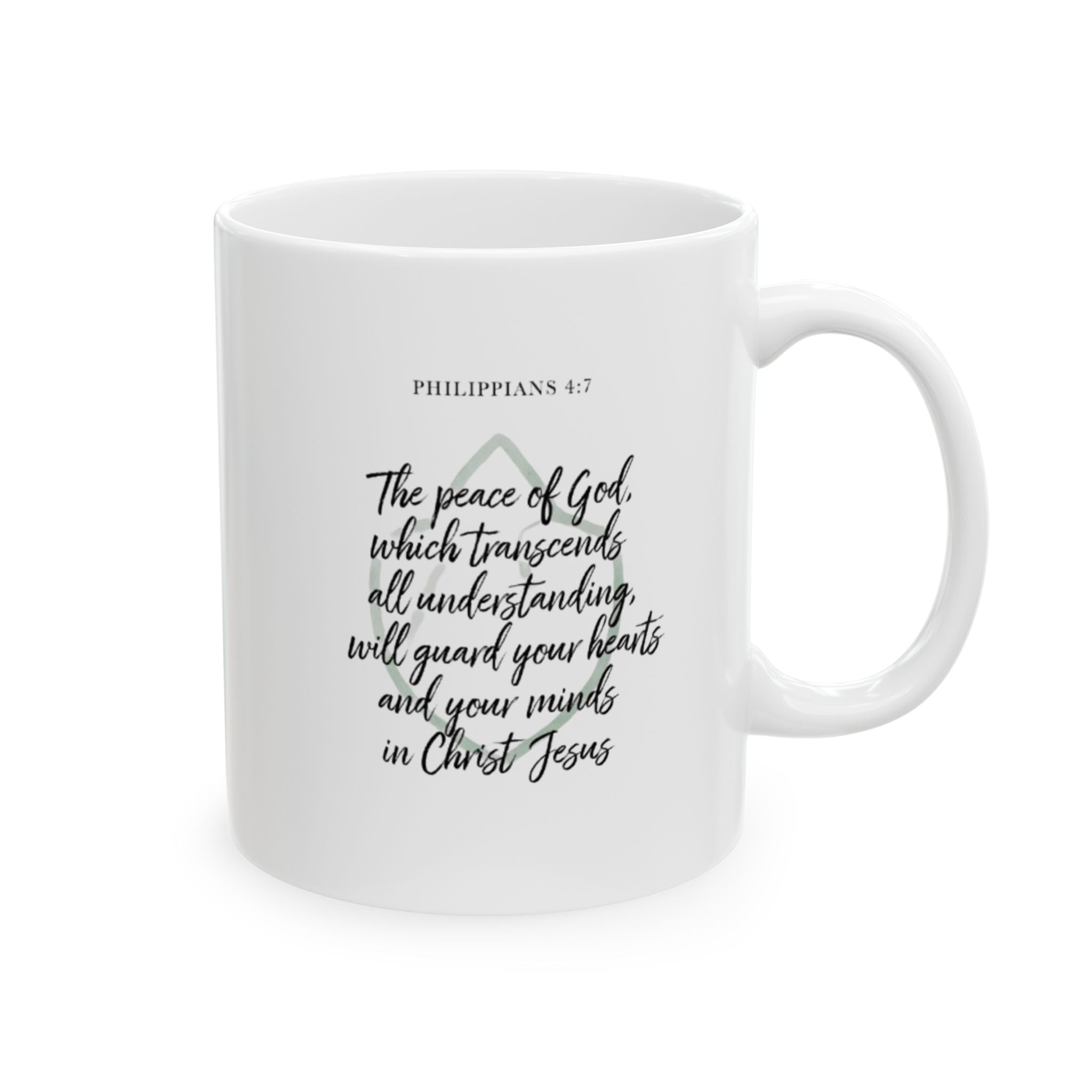 Philippians 4:7 Peace Scripture Ceramic Mug (11oz, 15oz)