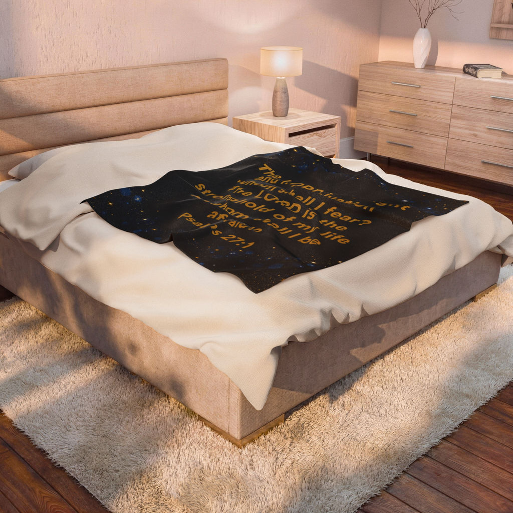 Psalms 27:1 Plush Blanket - Indescribable Peace CreationsPsalms 27:1 Plush BlanketAll Over Prints