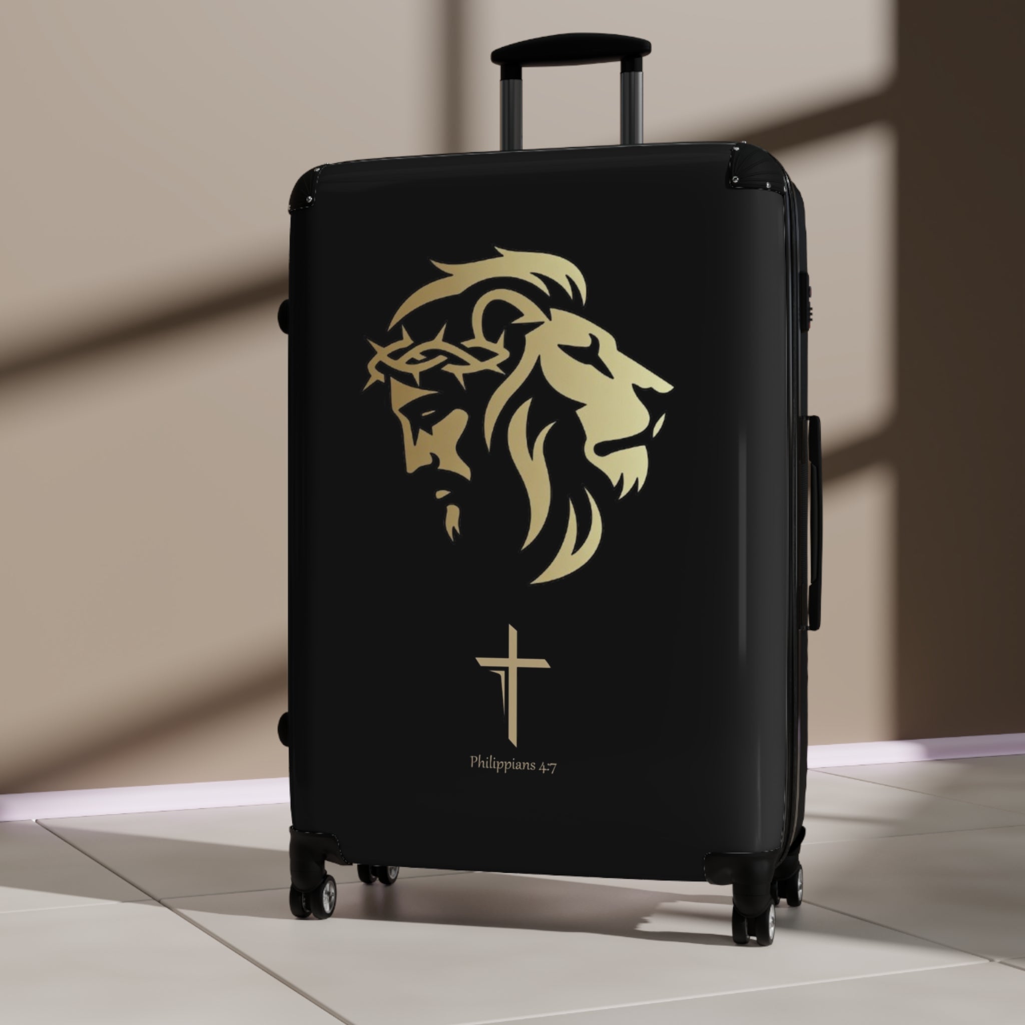 Lion of Judah and Crown of Thorns Jesus Suitcase - Indescribable Peace CreationsLion of Judah and Crown of Thorns Jesus SuitcaseBags