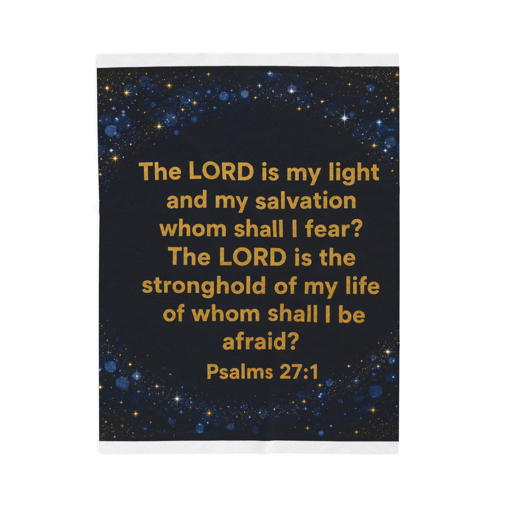Psalms 27:1 Plush Blanket - Indescribable Peace CreationsPsalms 27:1 Plush BlanketAll Over Prints