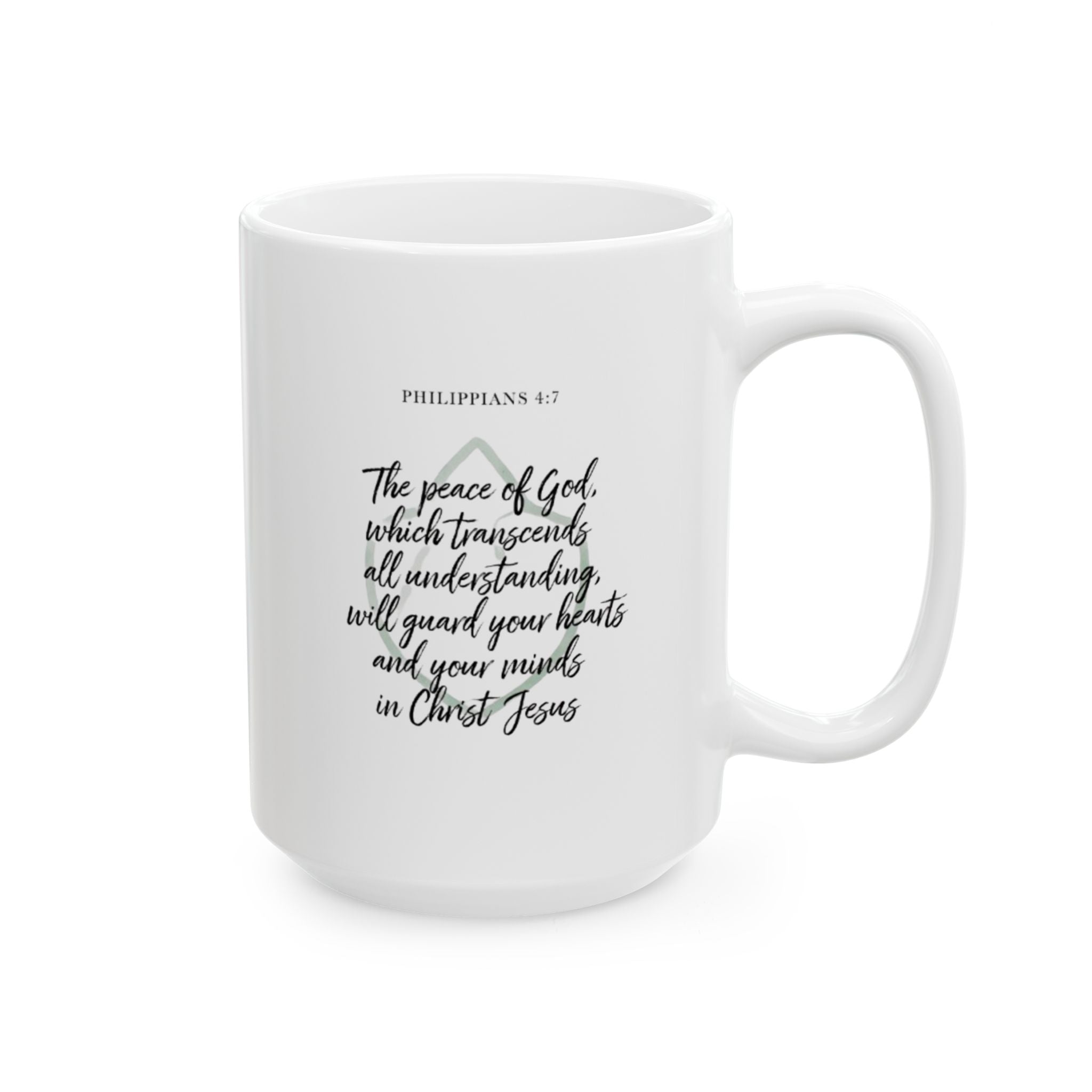 Philippians 4:7 Peace Scripture Ceramic Mug (11oz, 15oz)