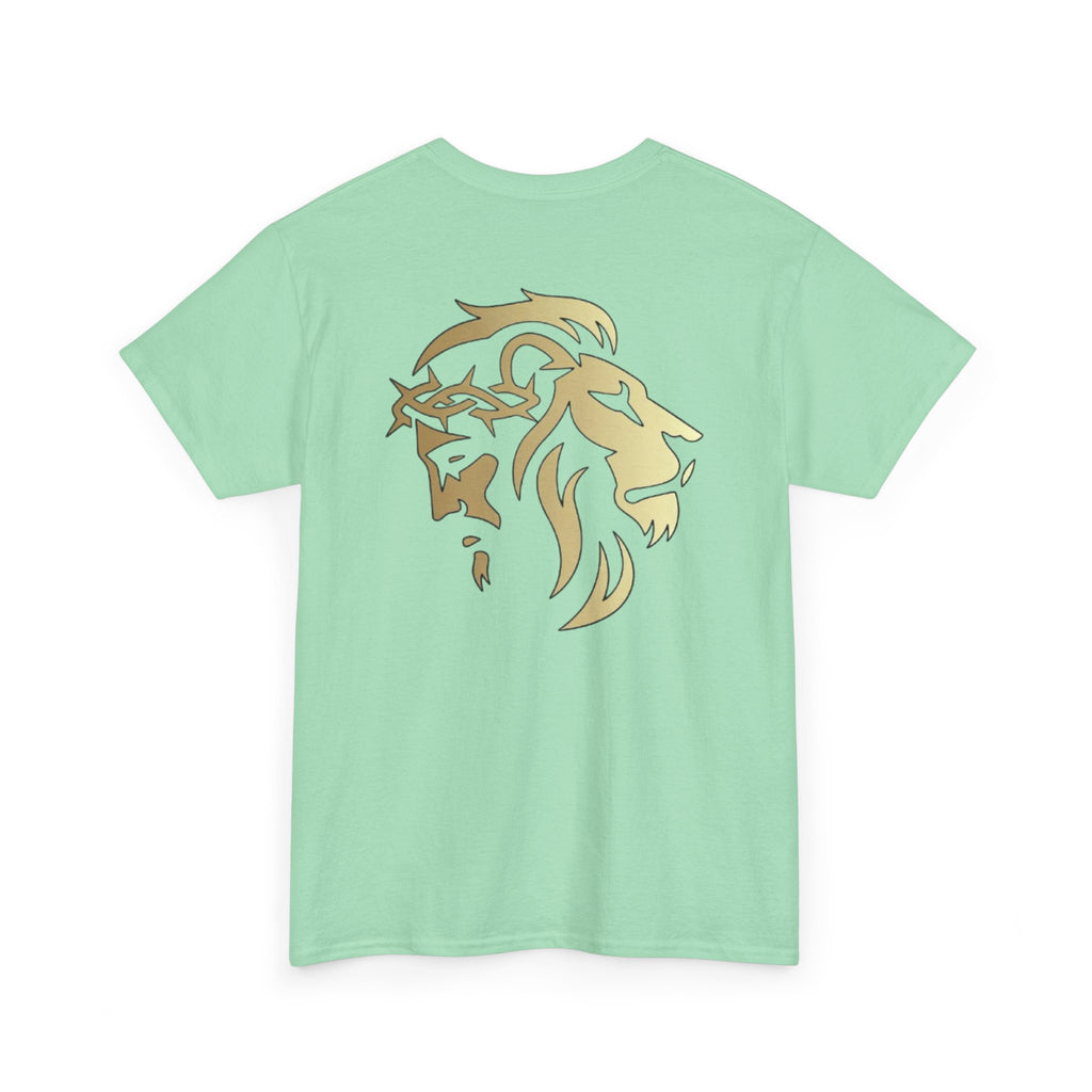 Lion of Judah & Crown of Thorns Jesus T-Shirt (More Colors USA only Gold Design) - Indescribable Peace CreationsLion of Judah & Crown of Thorns Jesus T-Shirt (More Colors USA only Gold Design)T-Shirt