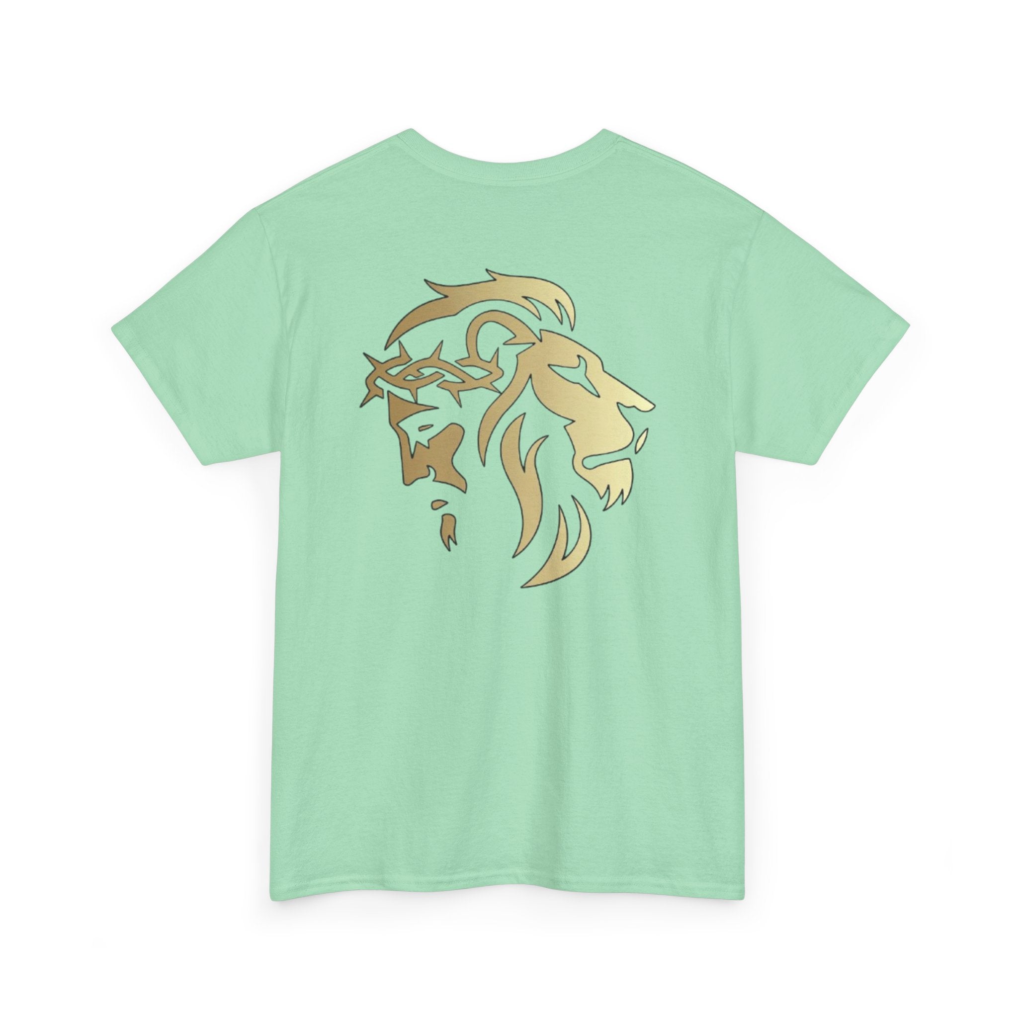 Lion of Judah & Crown of Thorns Jesus T-Shirt (More Colors USA only Gold Design) - Indescribable Peace CreationsLion of Judah & Crown of Thorns Jesus T-Shirt (More Colors USA only Gold Design)T-Shirt