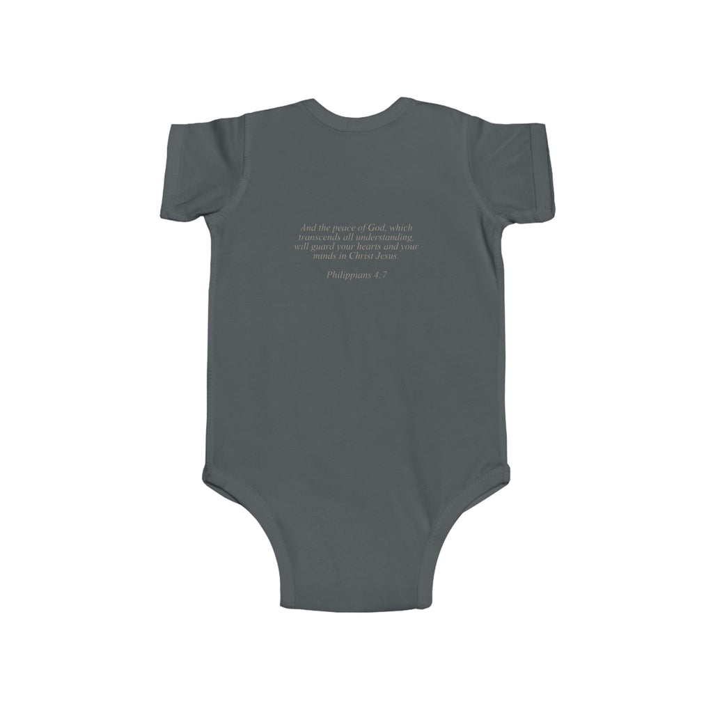 Lion of Judah and Crown of Thorns Jesus Infant Jersey Bodysuit - Indescribable Peace CreationsLion of Judah and Crown of Thorns Jesus Infant Jersey BodysuitKids clothes