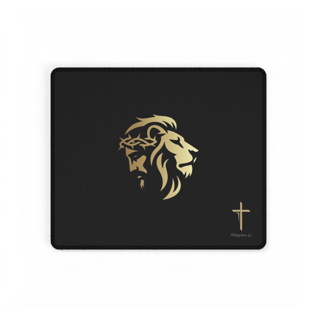 Silhouetted Lion of Judah & Crown of Thorns Jesus Desk Mat - Indescribable Peace CreationsSilhouetted Lion of Judah & Crown of Thorns Jesus Desk MatHome Decor