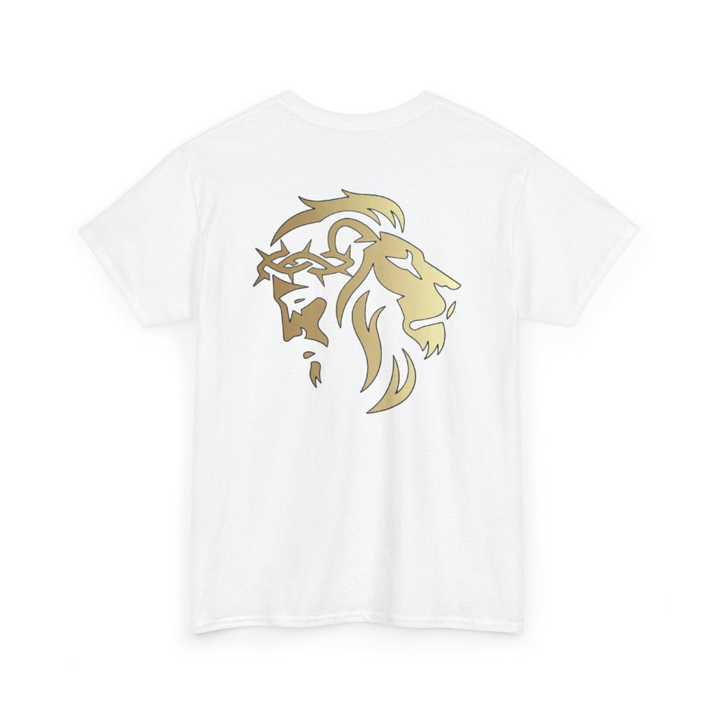 Lion of Judah & Crown of Thorns Jesus T-Shirt (More Colors USA only Gold Design) - Indescribable Peace CreationsLion of Judah & Crown of Thorns Jesus T-Shirt (More Colors USA only Gold Design)T-Shirt