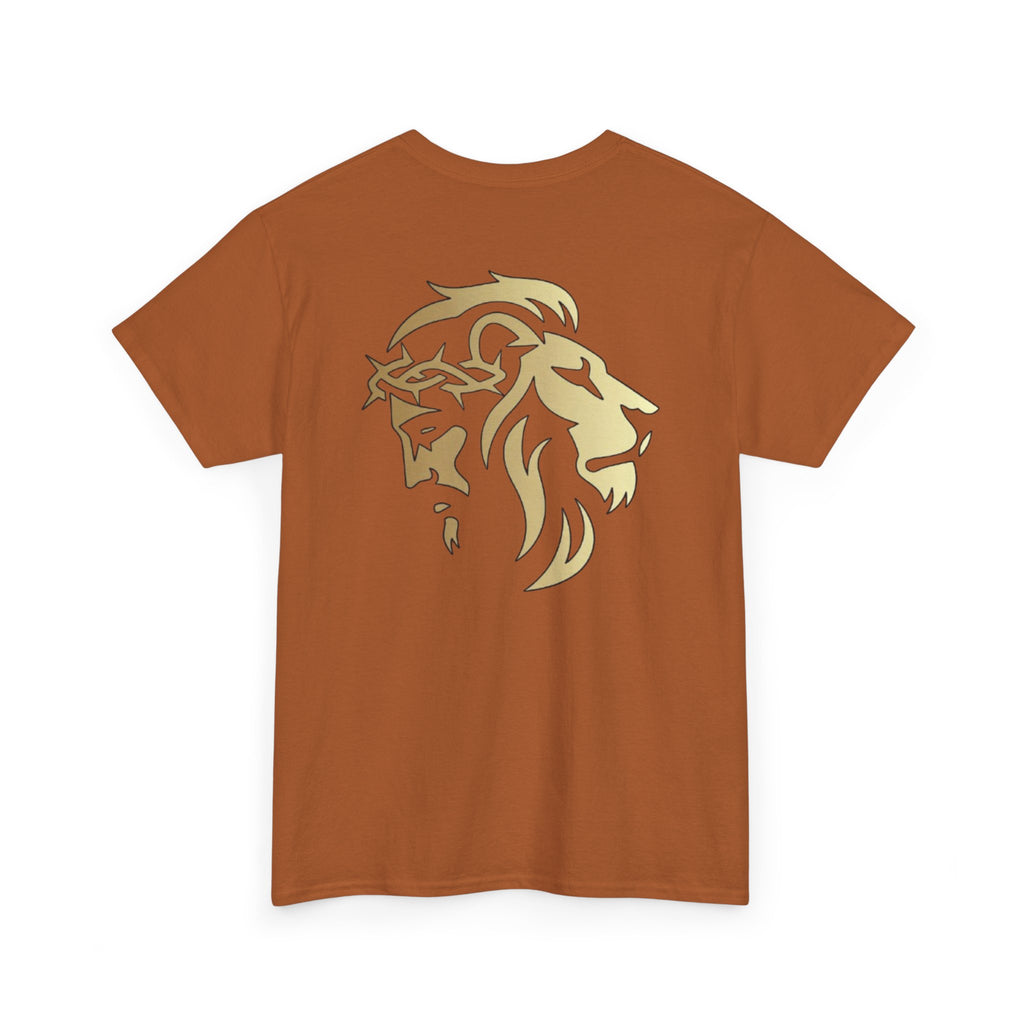 Lion of Judah & Crown of Thorns Jesus T-Shirt (More Colors USA only Gold Design) - Indescribable Peace CreationsLion of Judah & Crown of Thorns Jesus T-Shirt (More Colors USA only Gold Design)T-Shirt
