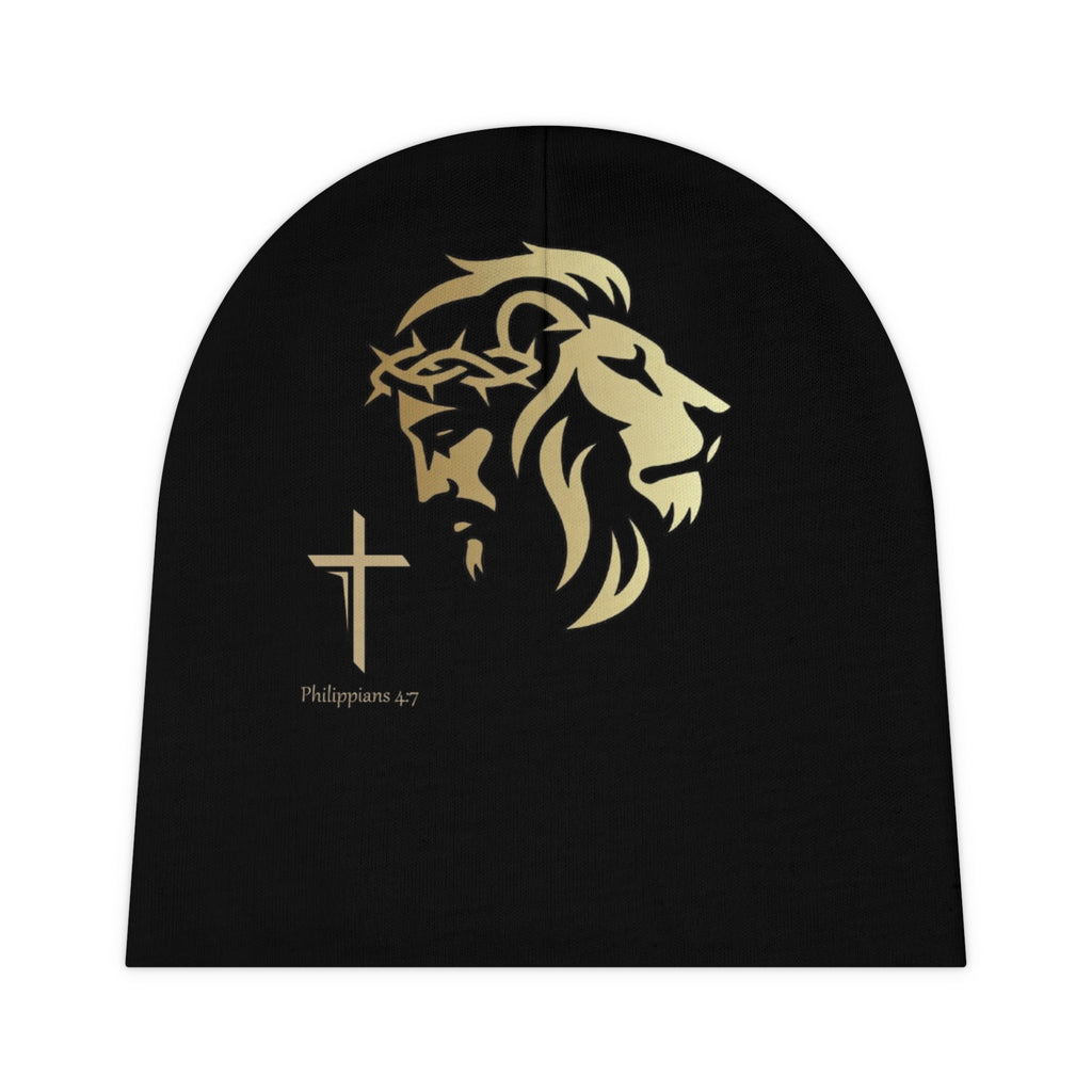 Lion of Judah & Crown of Thorns Baby Beanie - Indescribable Peace CreationsLion of Judah & Crown of Thorns Baby BeanieAll Over Prints