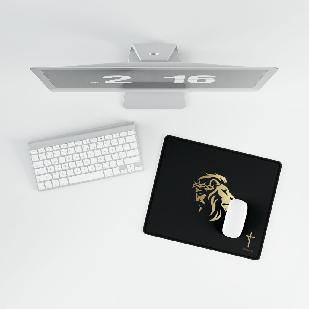 Silhouetted Lion of Judah & Crown of Thorns Jesus Desk Mat - Indescribable Peace CreationsSilhouetted Lion of Judah & Crown of Thorns Jesus Desk MatHome Decor