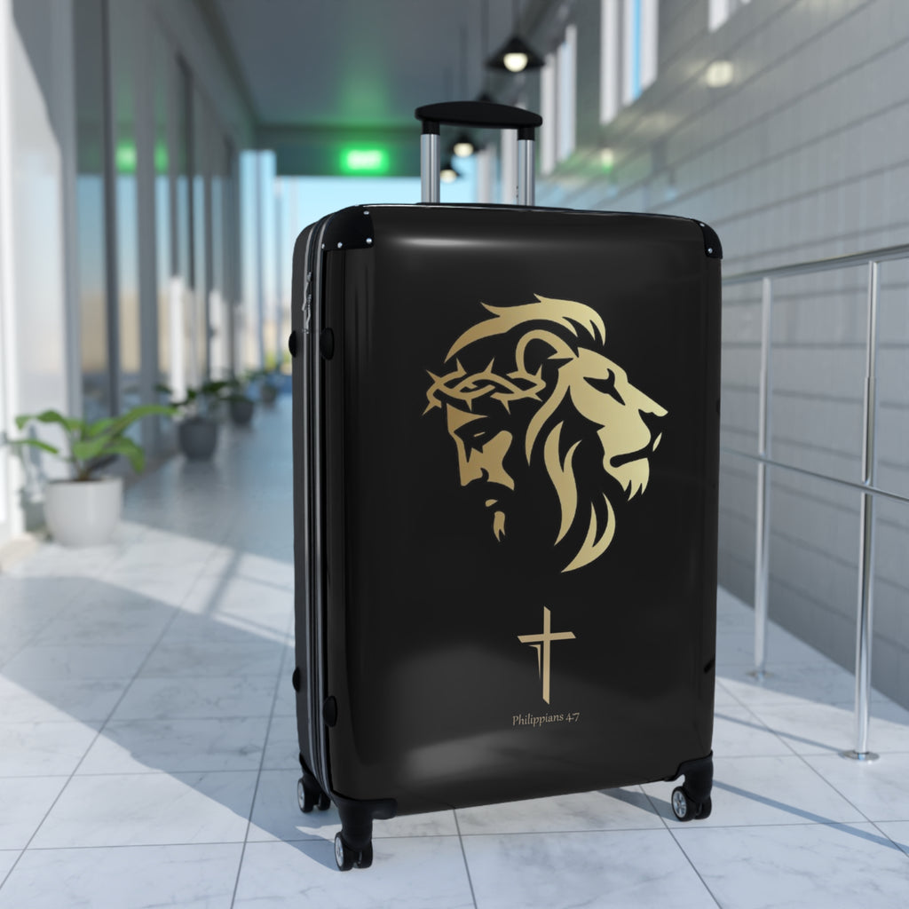 Lion of Judah and Crown of Thorns Jesus Suitcase - Indescribable Peace CreationsLion of Judah and Crown of Thorns Jesus SuitcaseBags