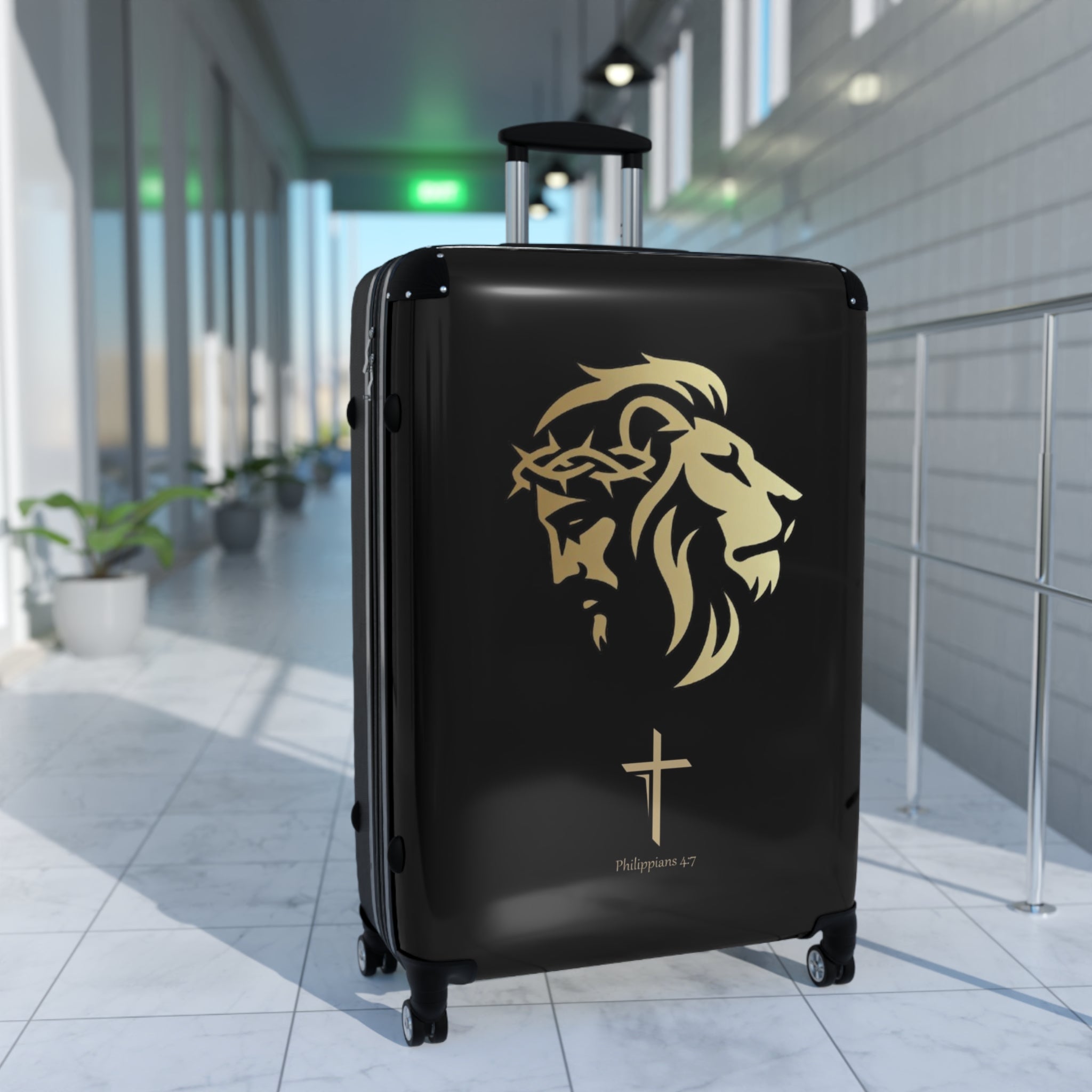 Lion of Judah and Crown of Thorns Jesus Suitcase - Indescribable Peace CreationsLion of Judah and Crown of Thorns Jesus SuitcaseBags