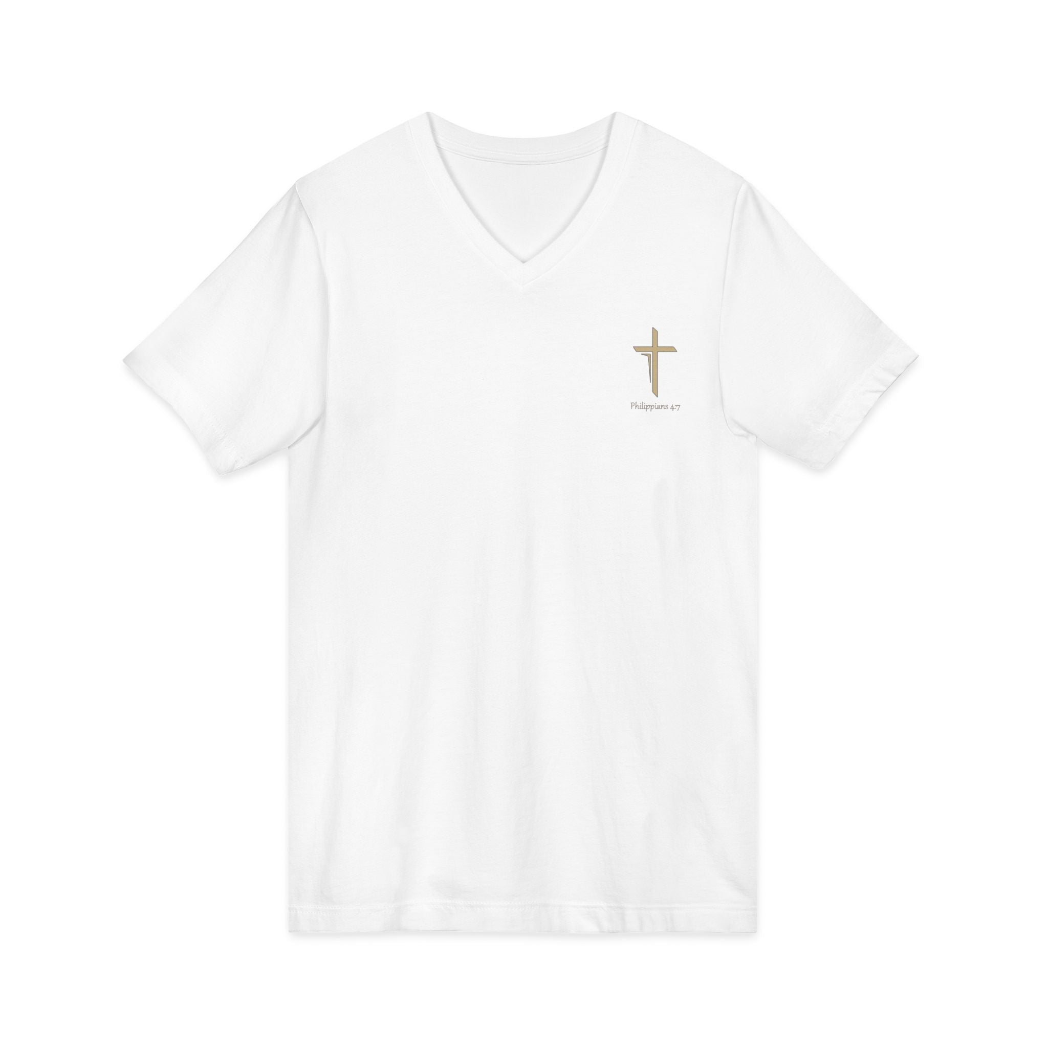 Silhouetted Lion of Judah & Crown of Thorns Jesus V-Neck T-Shirt