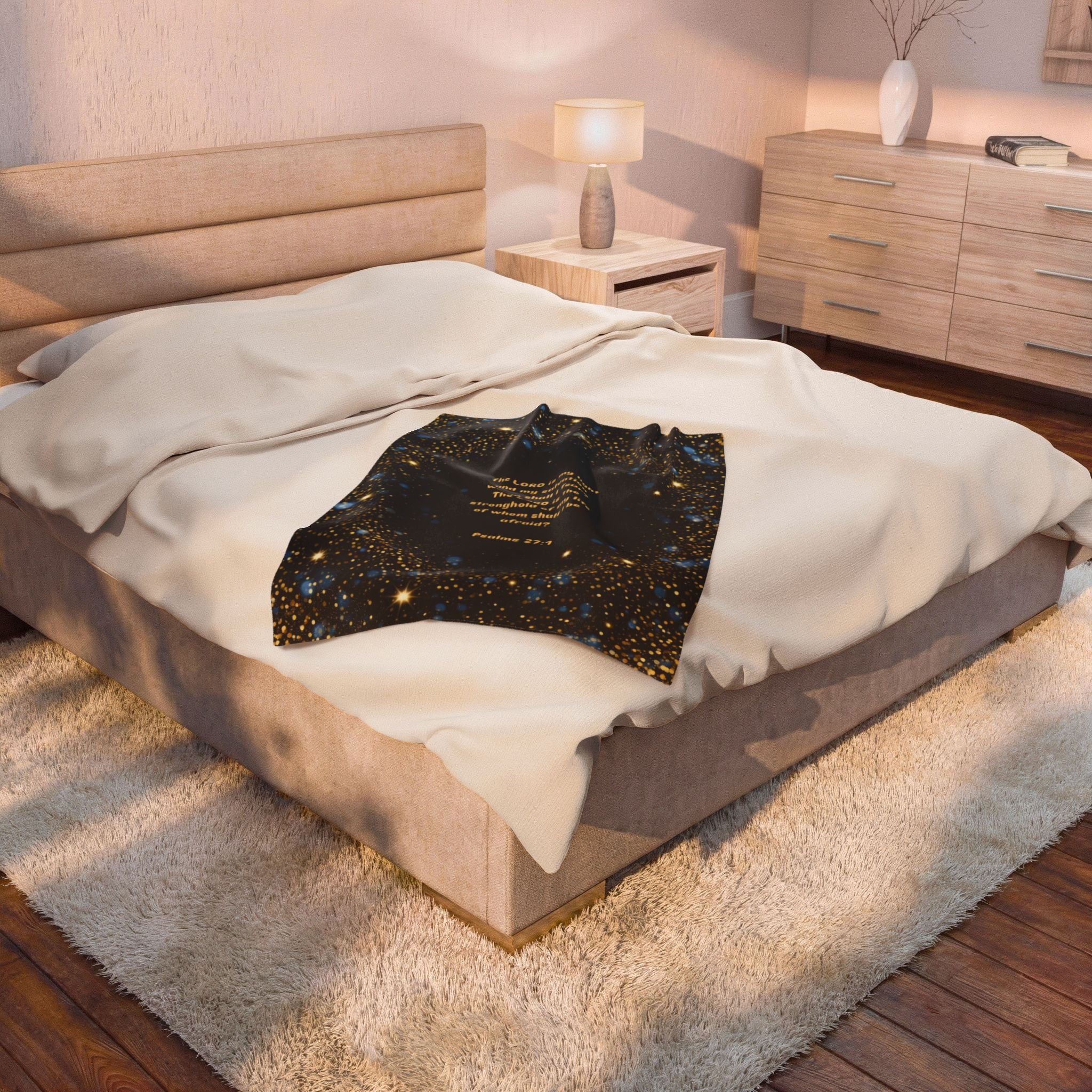 Psalms 27:1 Plush Blanket - Indescribable Peace CreationsPsalms 27:1 Plush BlanketAll Over Prints