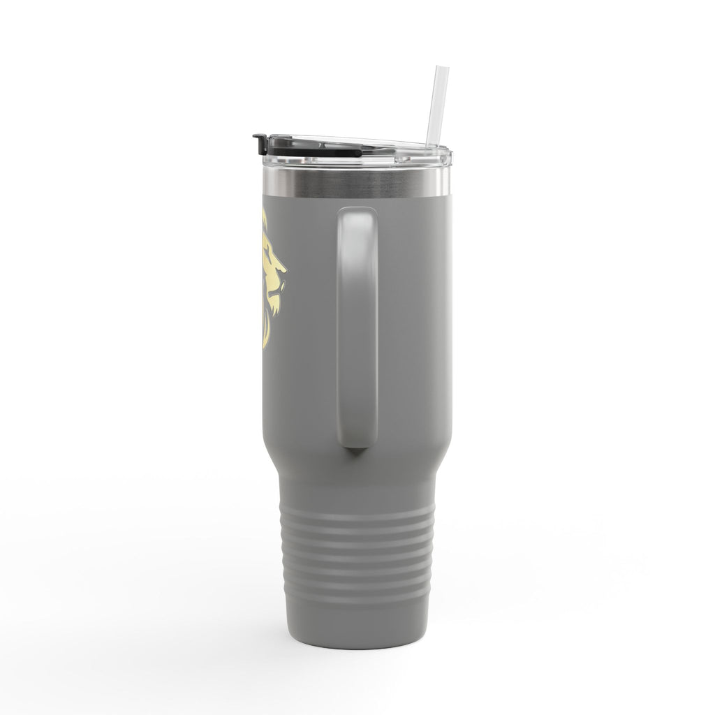 Silhouetted Lion of Judah & Crown of Thorns Jesus Insulated Travel Mug, 40oz - Indescribable Peace CreationsSilhouetted Lion of Judah & Crown of Thorns Jesus Insulated Travel Mug, 40ozMug