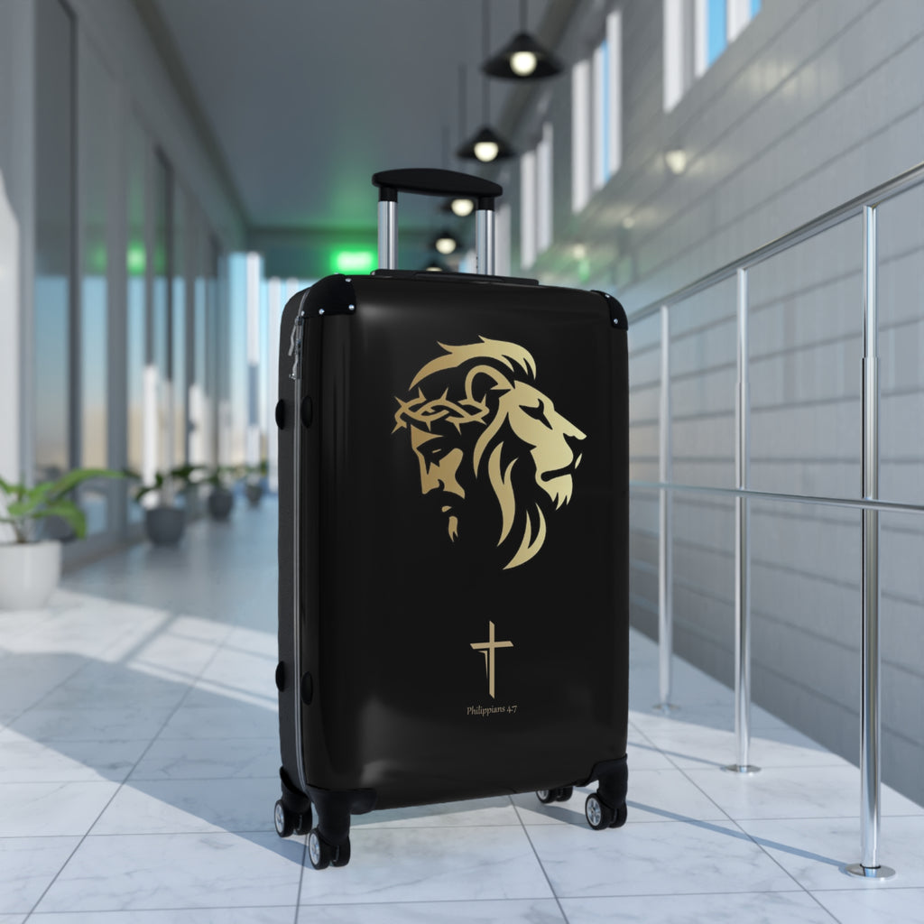 Lion of Judah and Crown of Thorns Jesus Suitcase - Indescribable Peace CreationsLion of Judah and Crown of Thorns Jesus SuitcaseBags