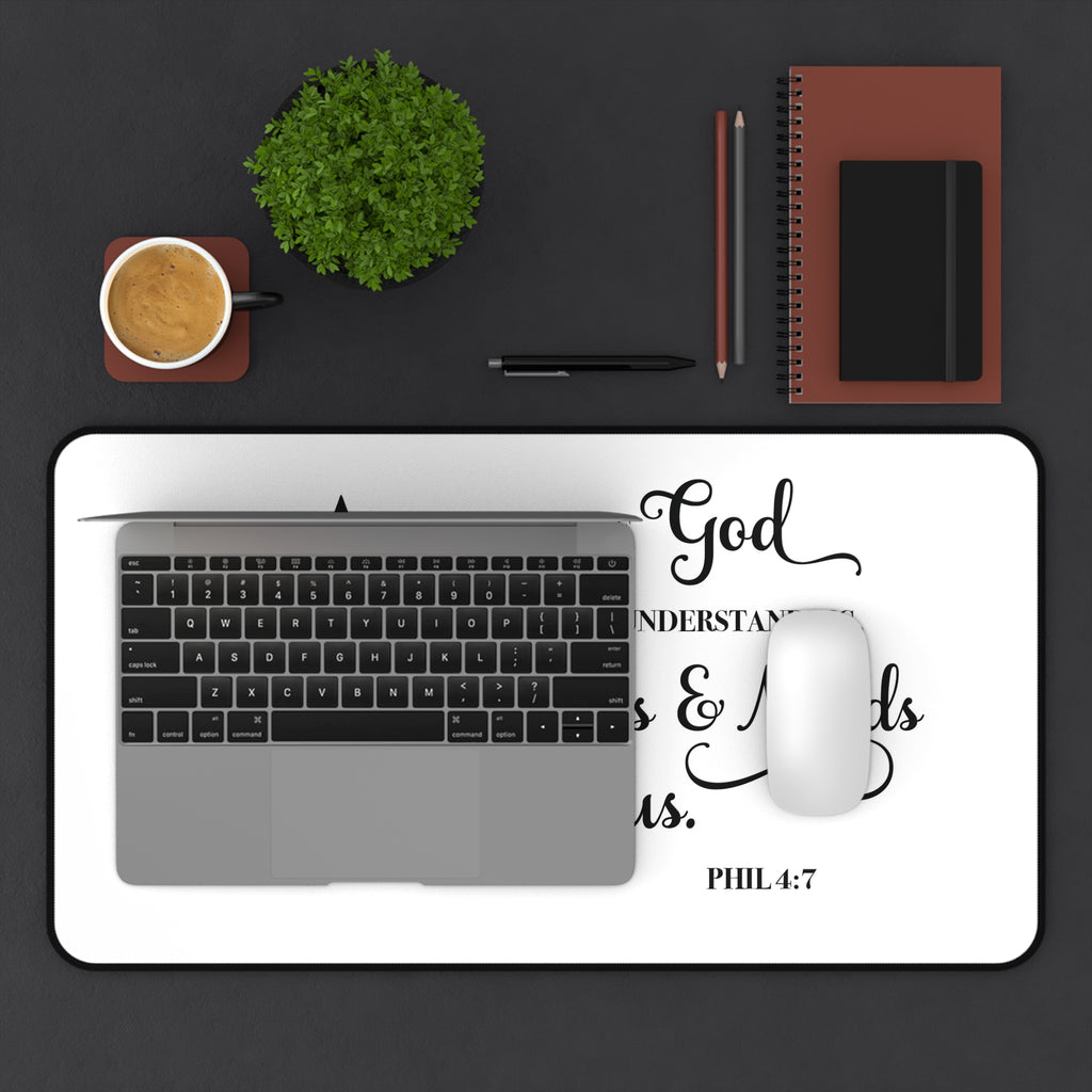Philippians 4:7 Peace Desk Mat - Indescribable Peace CreationsPhilippians 4:7 Peace Desk MatHome Decor