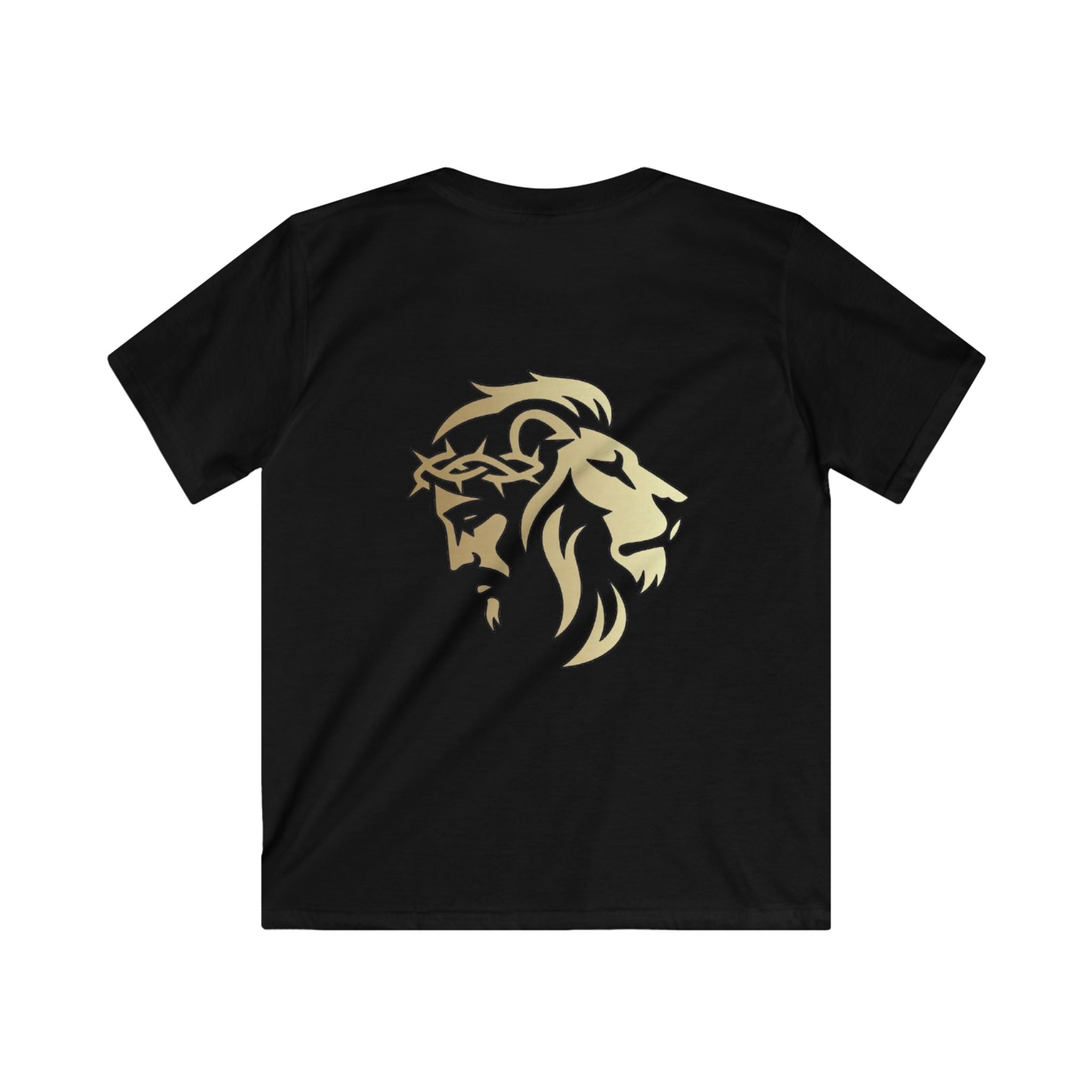 Lion of Judah and Crown of Thorns Jesus Kids Softstyle Tee - Indescribable Peace CreationsLion of Judah and Crown of Thorns Jesus Kids Softstyle TeeKids clothes