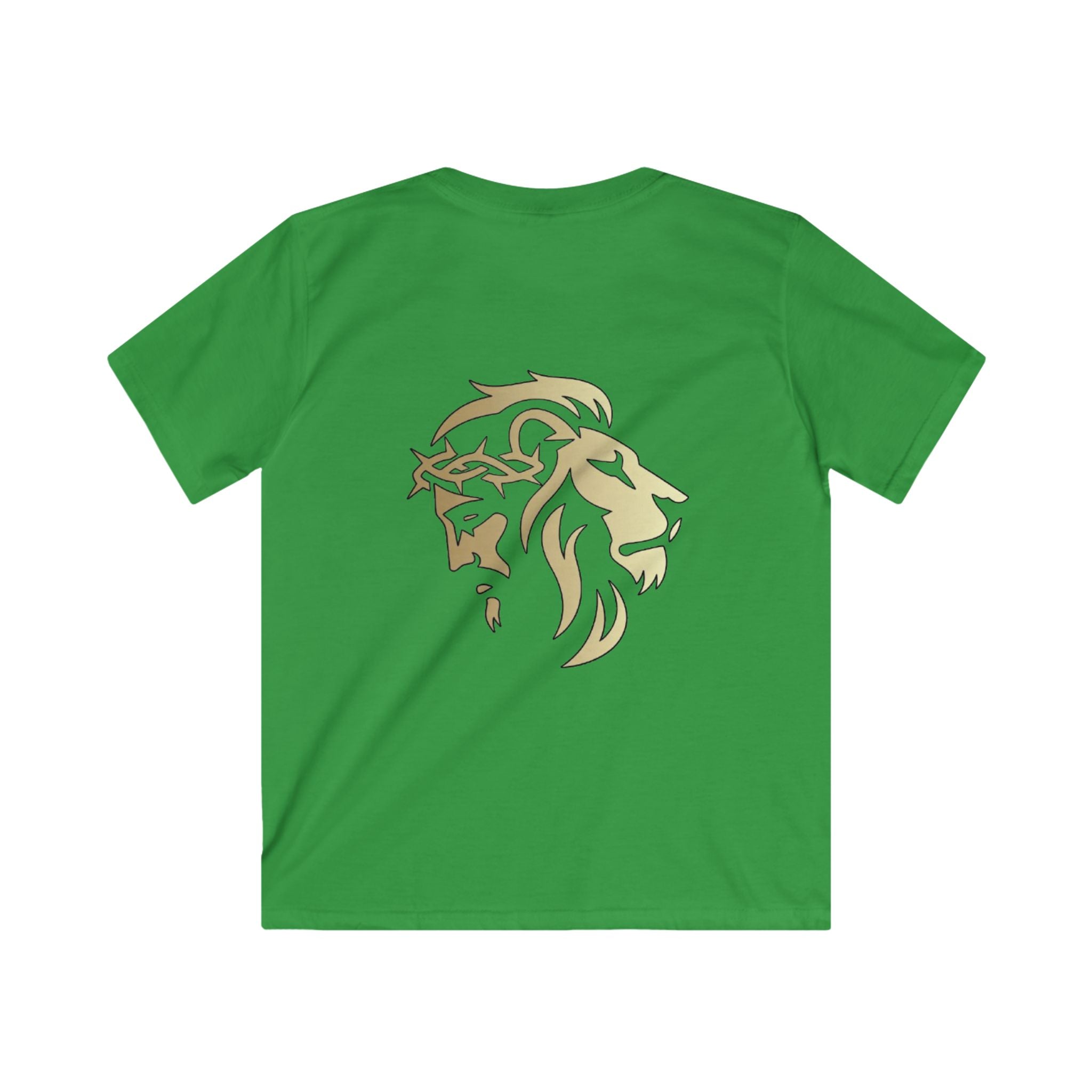 Lion of Judah and Crown of Thorns Jesus Kids Softstyle Tee - Indescribable Peace CreationsLion of Judah and Crown of Thorns Jesus Kids Softstyle TeeKids clothes