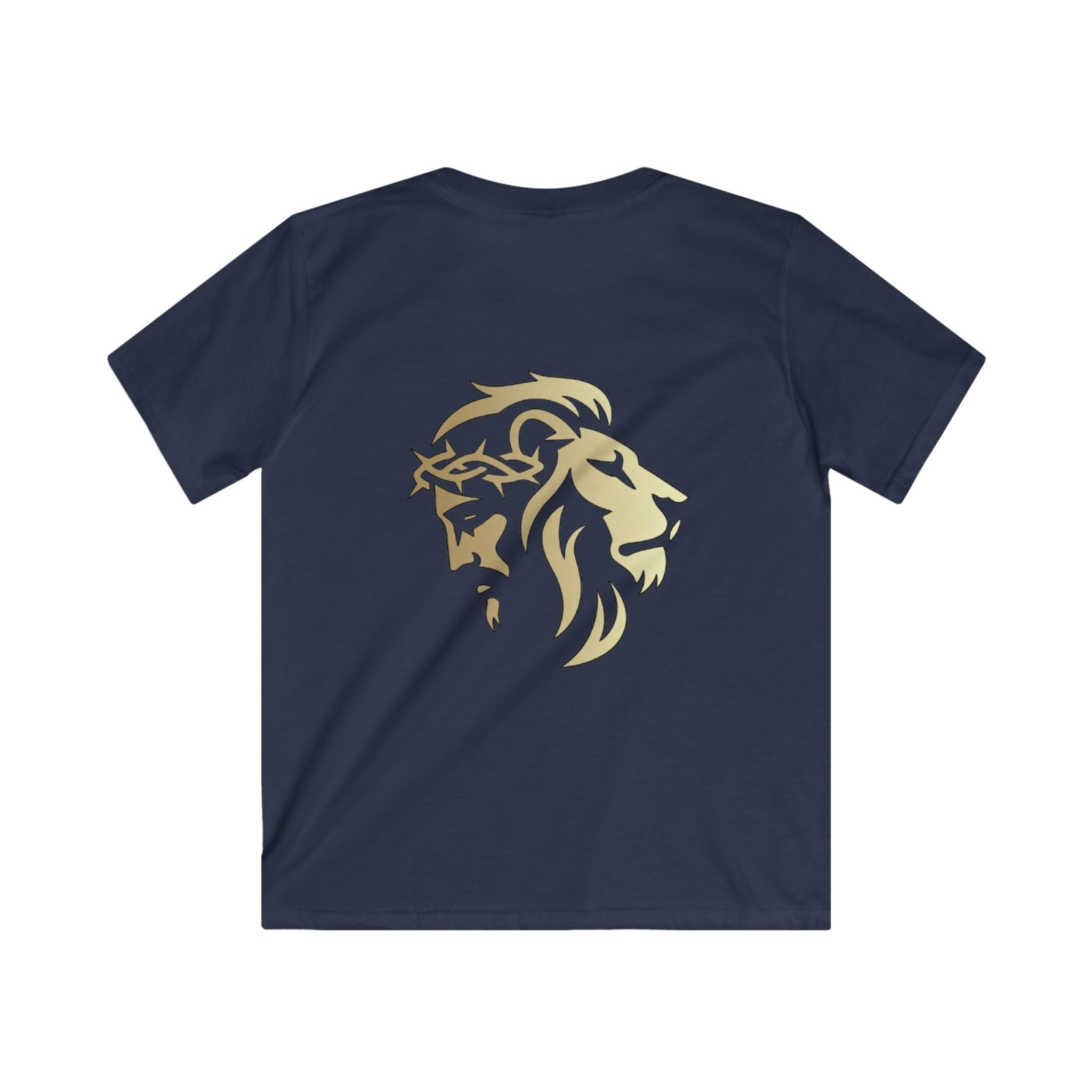 Lion of Judah and Crown of Thorns Jesus Kids Softstyle Tee - Indescribable Peace CreationsLion of Judah and Crown of Thorns Jesus Kids Softstyle TeeKids clothes