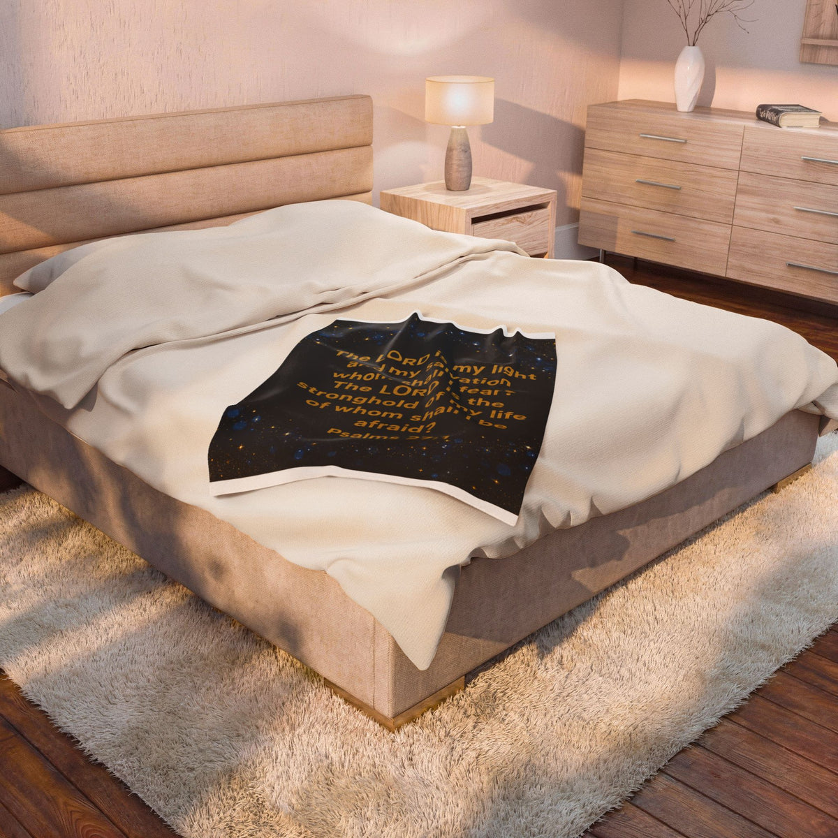 Psalms 27:1 Plush Blanket - Indescribable Peace CreationsPsalms 27:1 Plush BlanketAll Over Prints