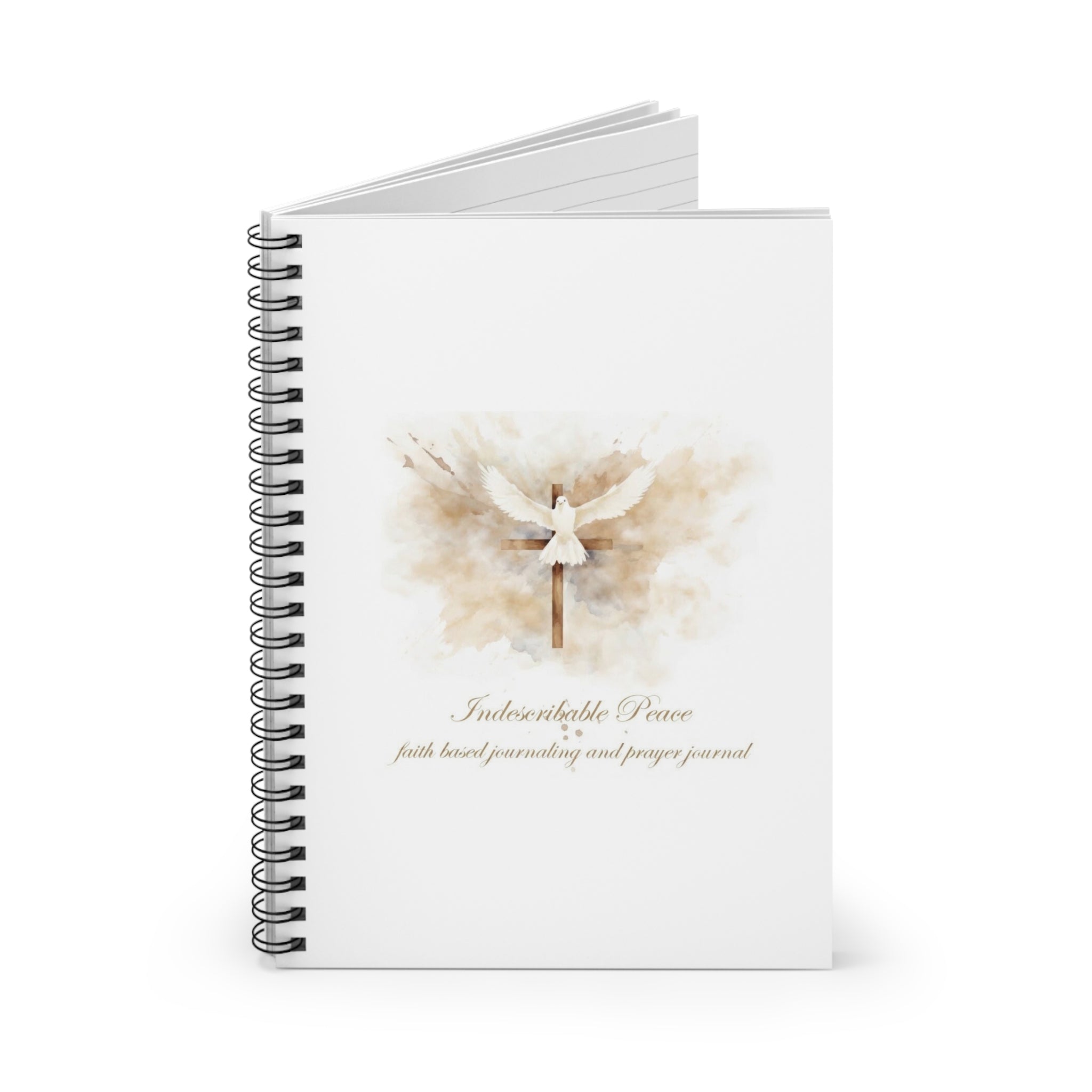 Dove & Cross Spiraled Notebook - Ruled Line - Indescribable Peace CreationsDove & Cross Spiraled Notebook - Ruled LinePaper products