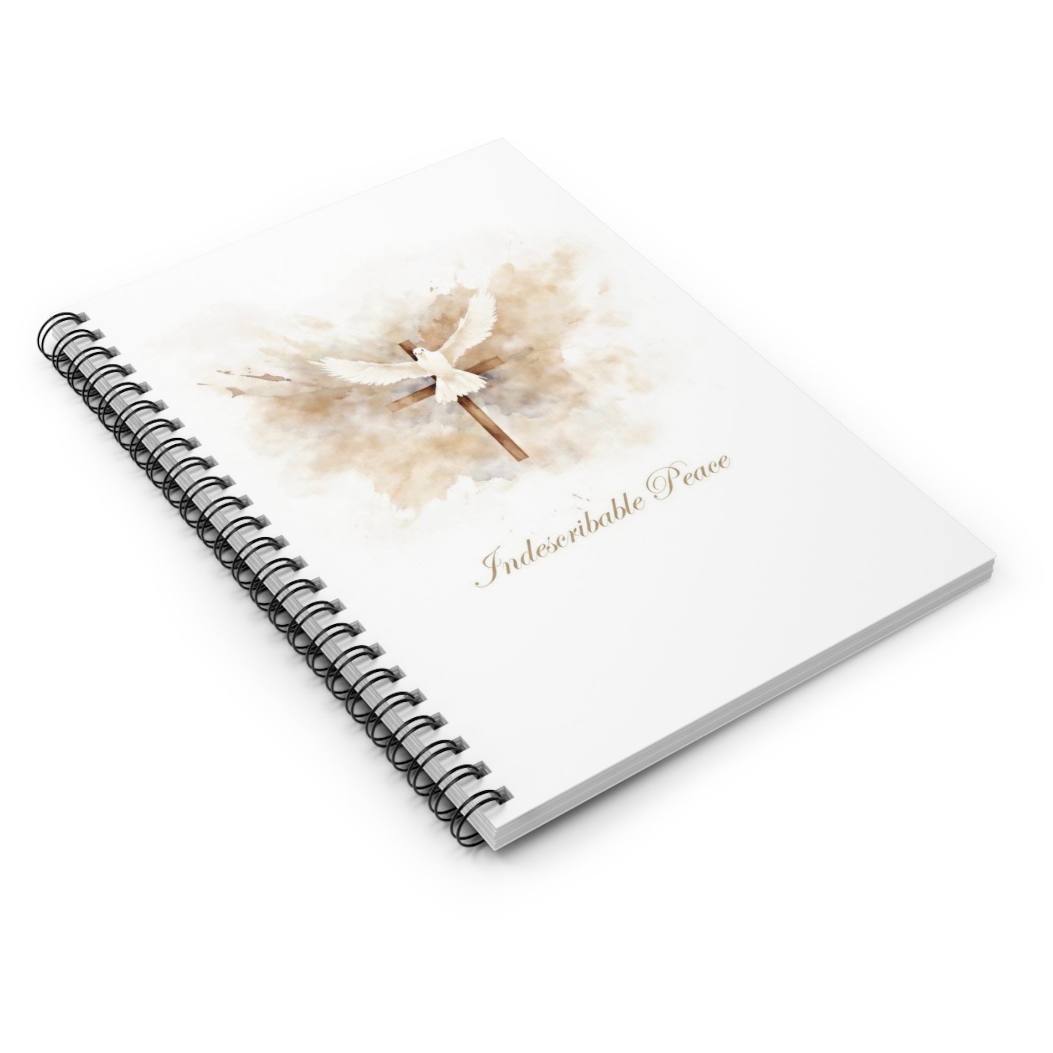 Dove & Cross Spiraled Notebook - Ruled Line