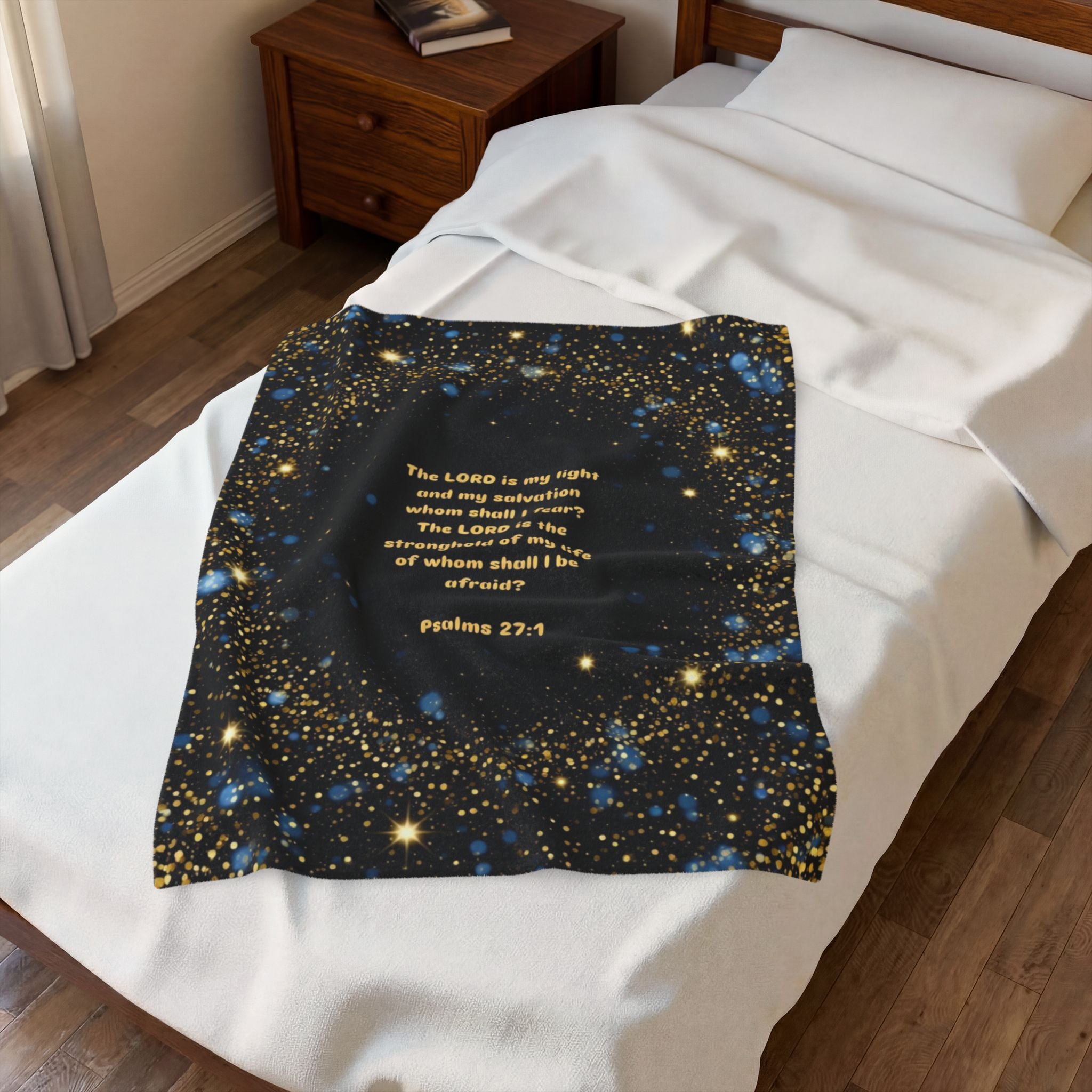 Psalms 27:1 Plush Blanket - Indescribable Peace CreationsPsalms 27:1 Plush BlanketAll Over Prints