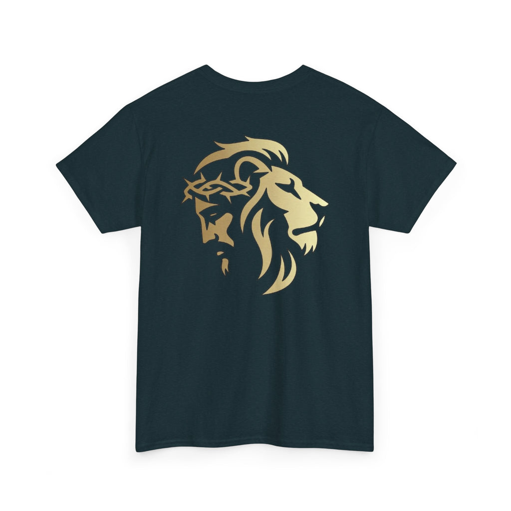 Lion of Judah & Crown of Thorns Jesus T-Shirt (More Colors USA only Gold Design) - Indescribable Peace CreationsLion of Judah & Crown of Thorns Jesus T-Shirt (More Colors USA only Gold Design)T-Shirt