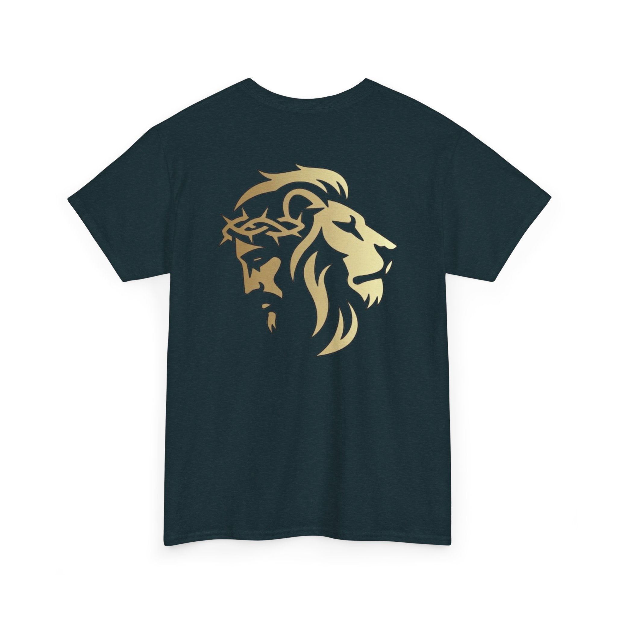 Lion of Judah & Crown of Thorns Jesus T-Shirt (More Colors USA only Gold Design) - Indescribable Peace CreationsLion of Judah & Crown of Thorns Jesus T-Shirt (More Colors USA only Gold Design)T-Shirt