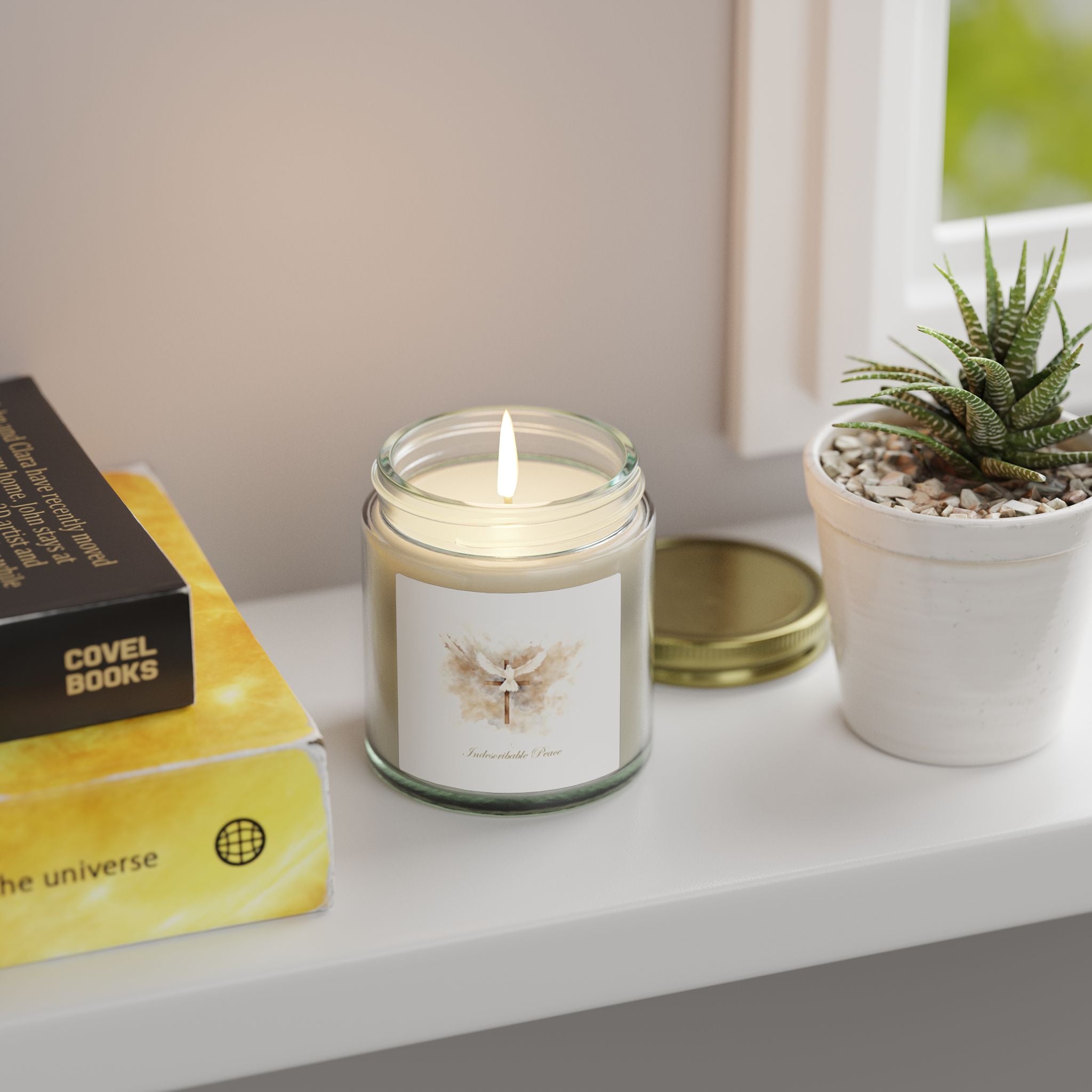Indescribable Peace Scented Candles, Coconut Apricot Wax (4oz, 9oz) - Indescribable Peace CreationsIndescribable Peace Scented Candles, Coconut Apricot Wax (4oz, 9oz)Home Decor