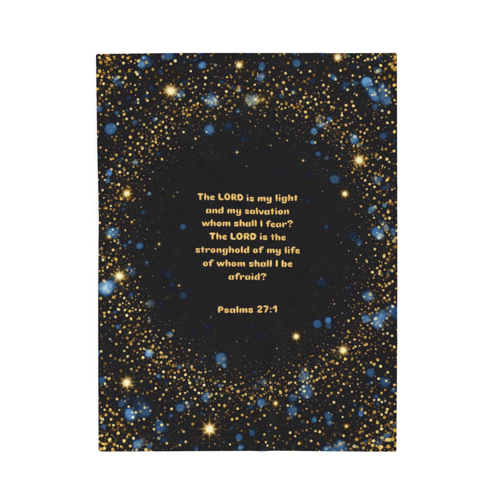 Psalms 27:1 Plush Blanket - Indescribable Peace CreationsPsalms 27:1 Plush BlanketAll Over Prints