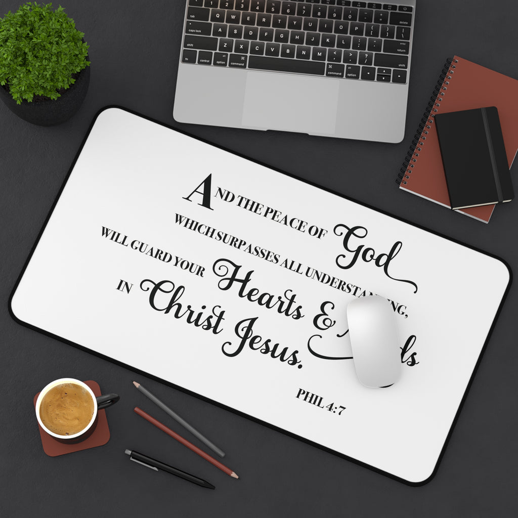 Philippians 4:7 Peace Desk Mat - Indescribable Peace CreationsPhilippians 4:7 Peace Desk MatHome Decor