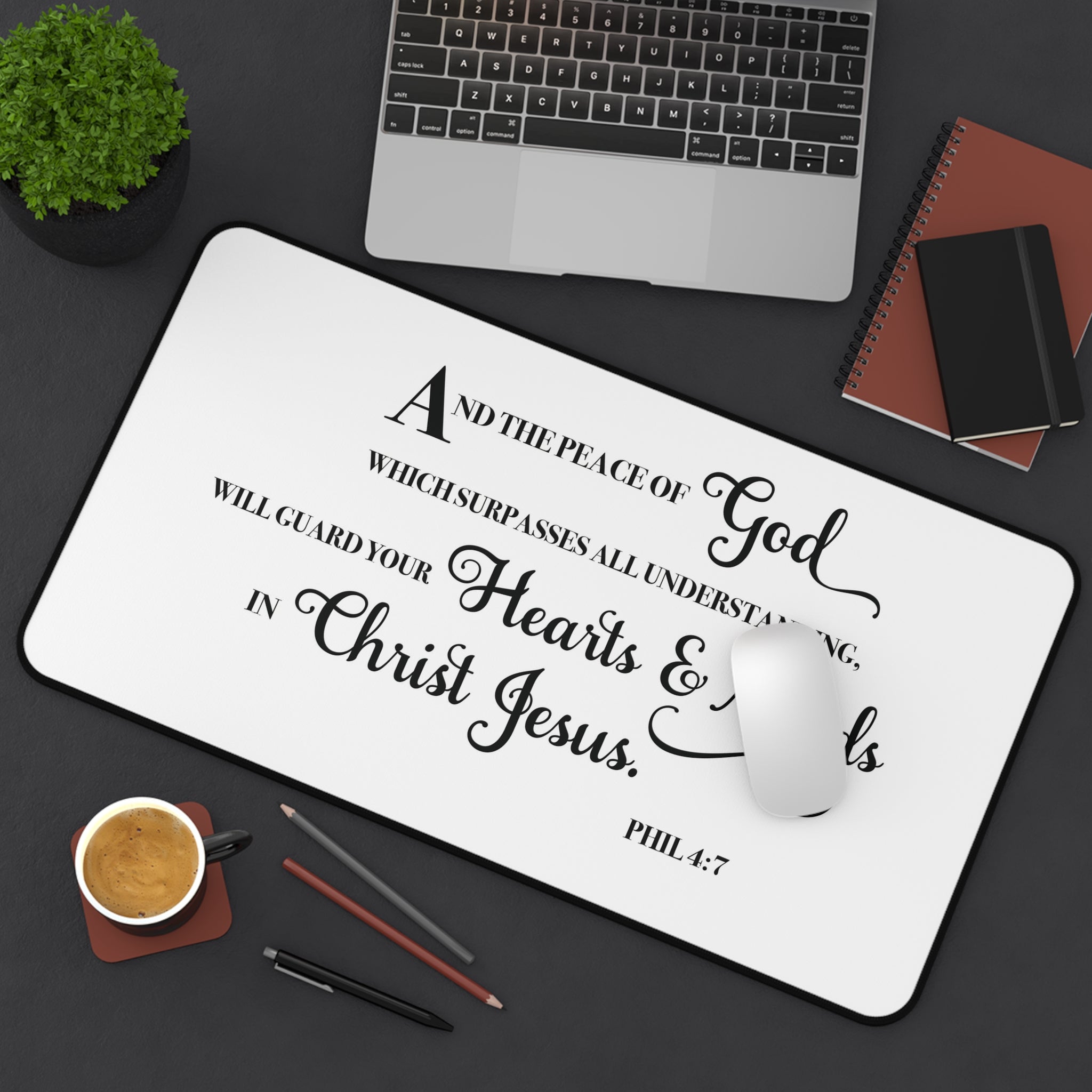 Philippians 4:7 Peace Desk Mat - Indescribable Peace CreationsPhilippians 4:7 Peace Desk MatHome Decor